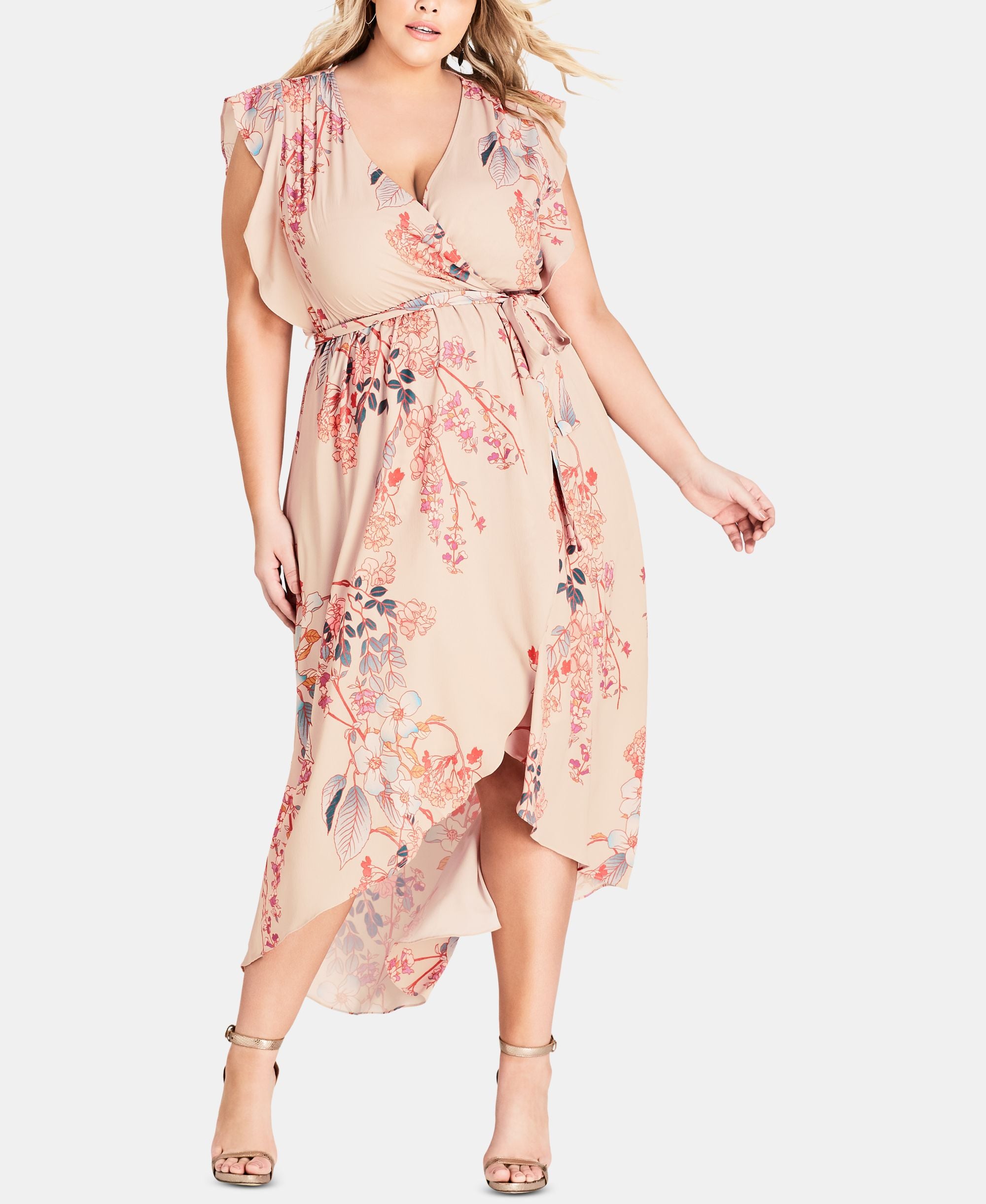 City Chic Trendy Plus Size High Low Maxi Dress