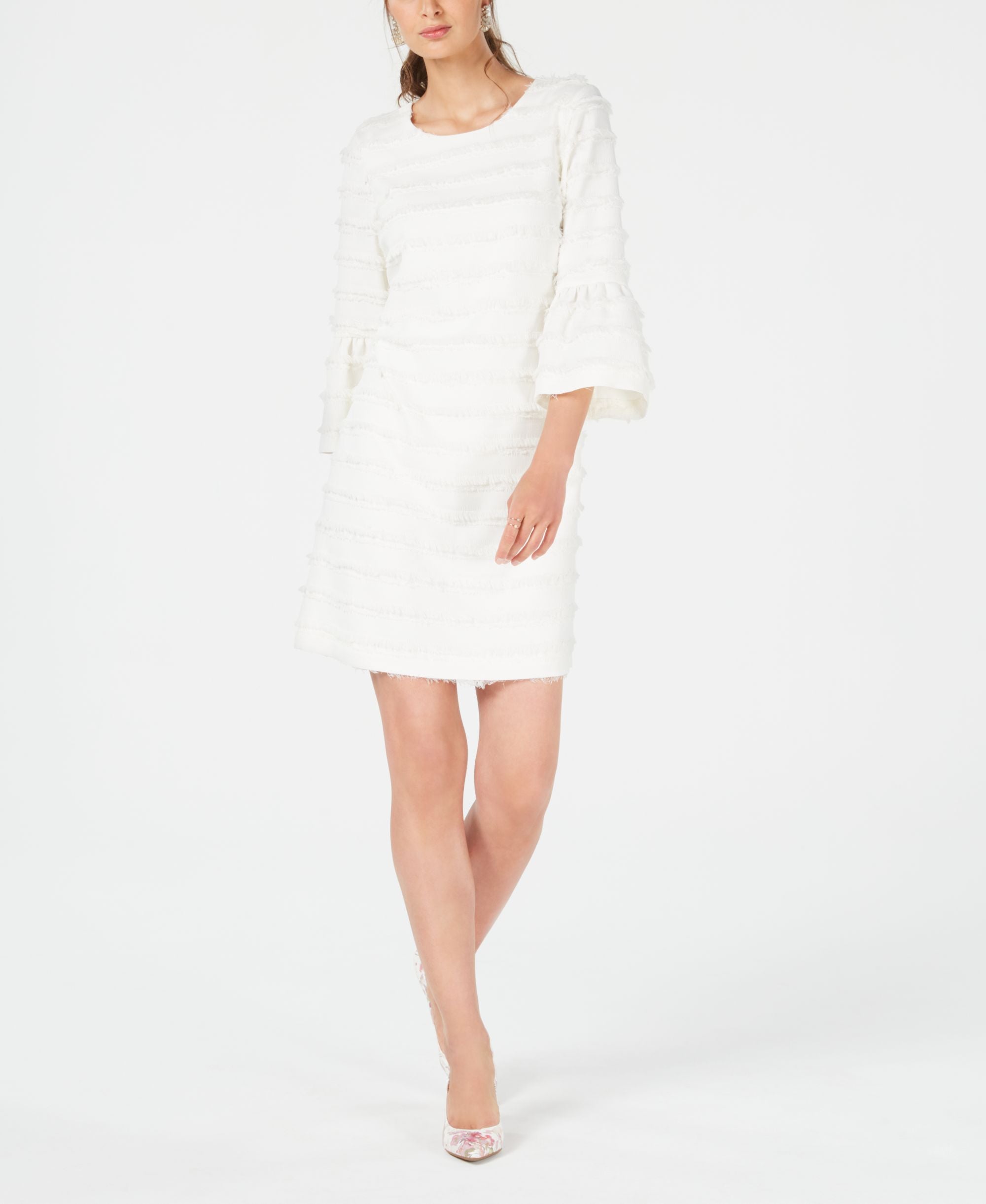 Alfani Fringed Stripe Shift Dress