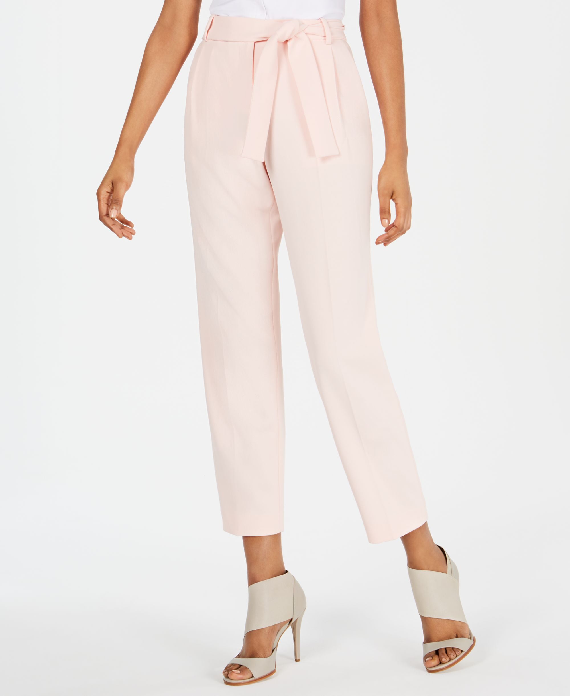 Calvin Klein Petite Belted Cropped Pants