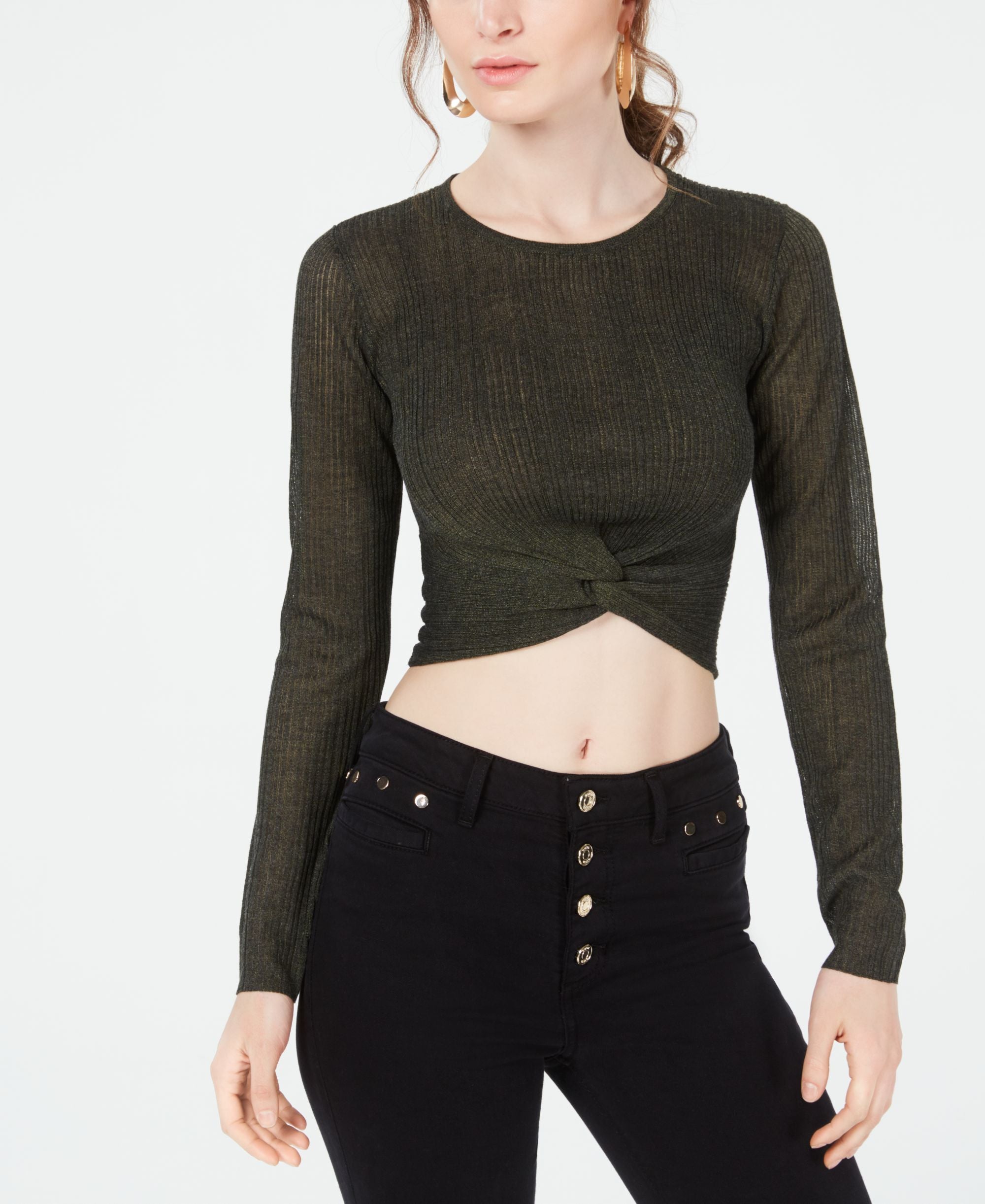 Guess Soleil Twist Front Cropped Top