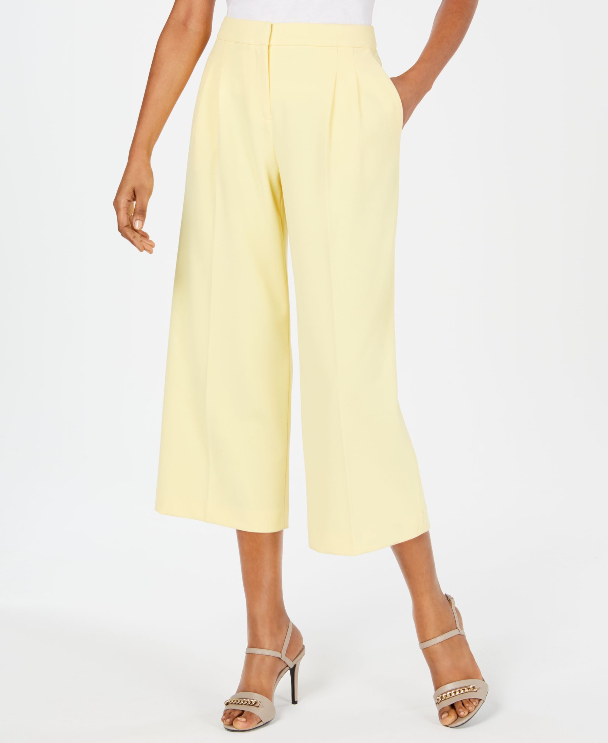 Calvin Klein Pleat Detail Capris