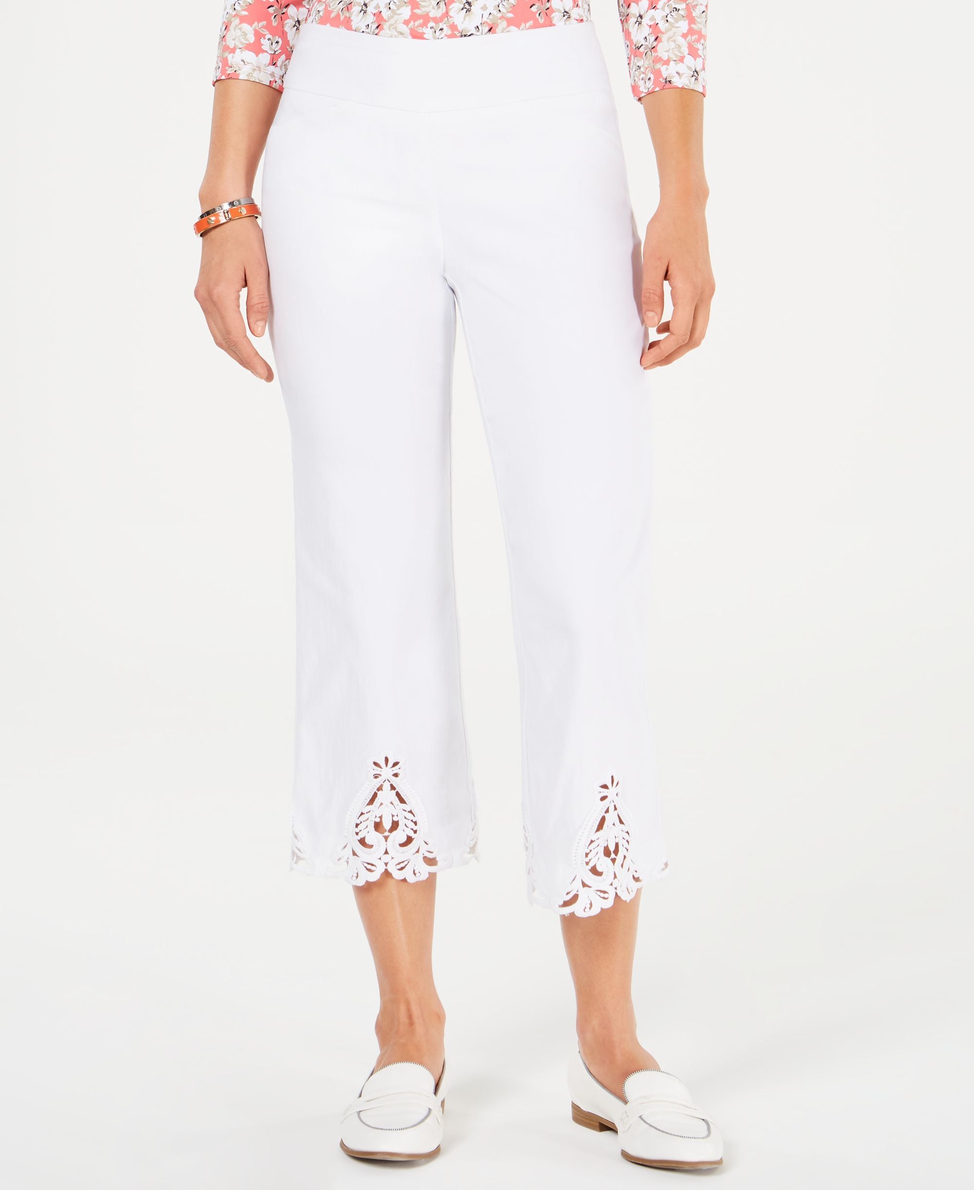 Charter Club Petite Crochet Trim Capri Pants