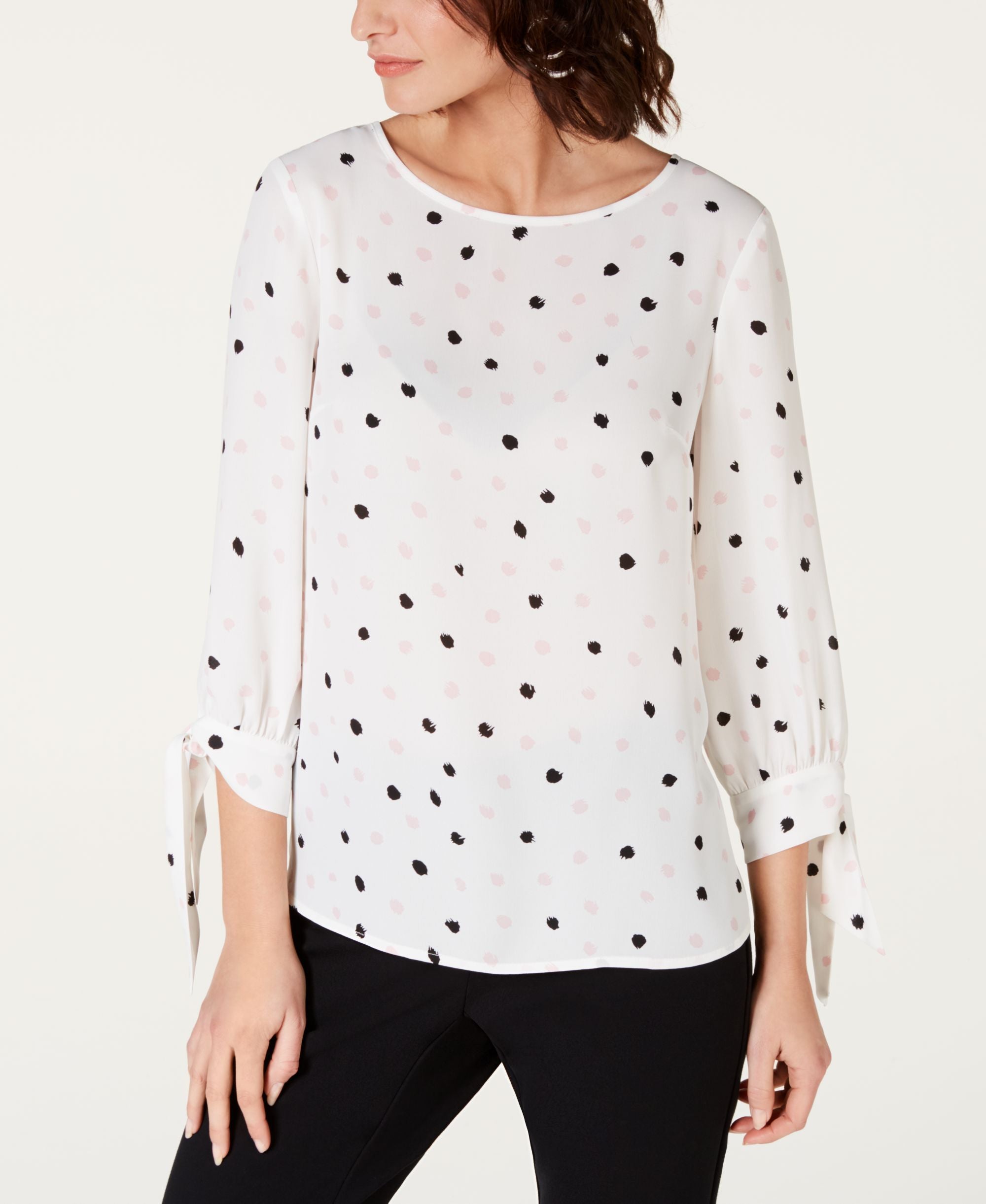 Nine West Polka Dot Print Blouse