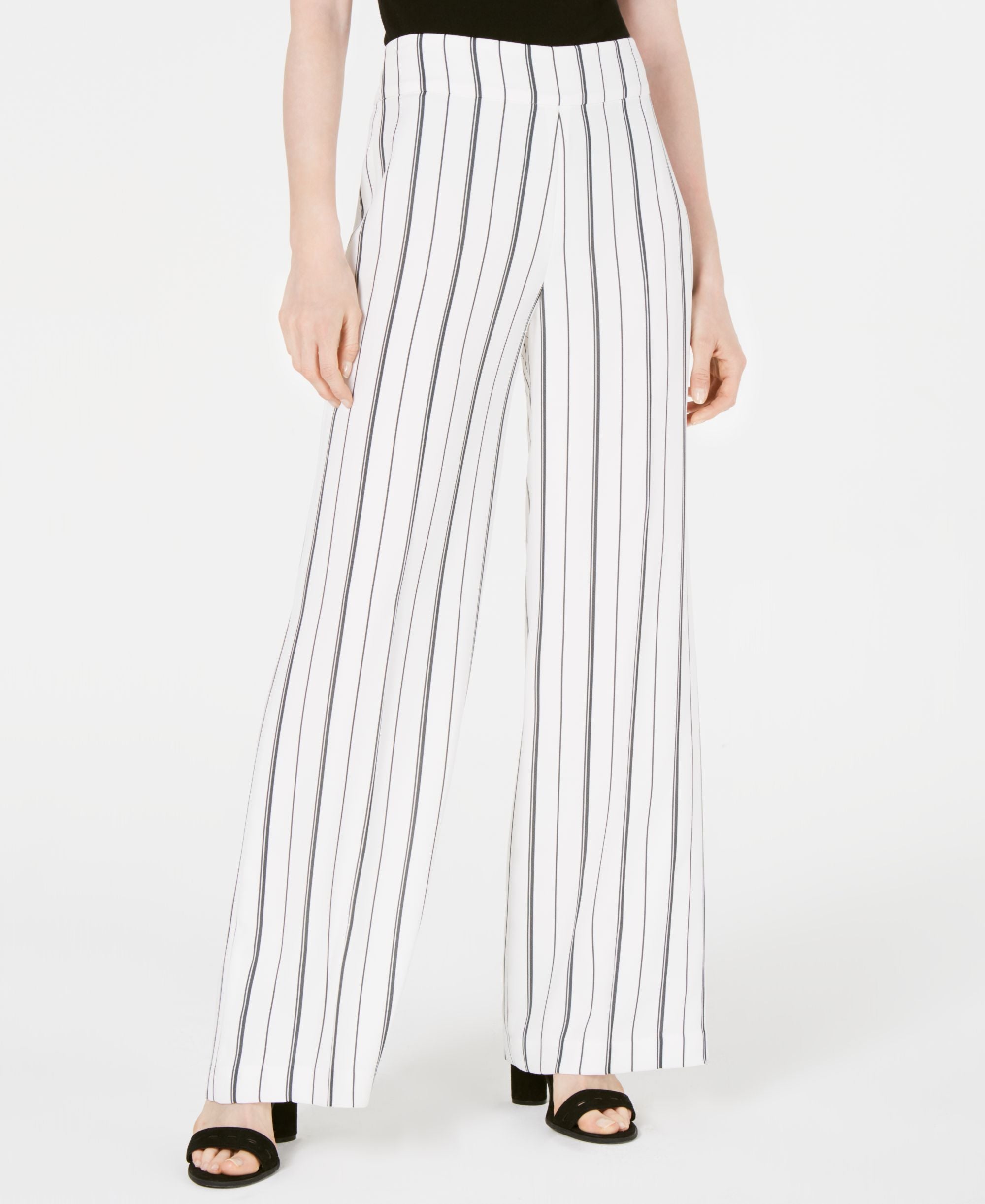 Bar III Striped Wide Leg Pants