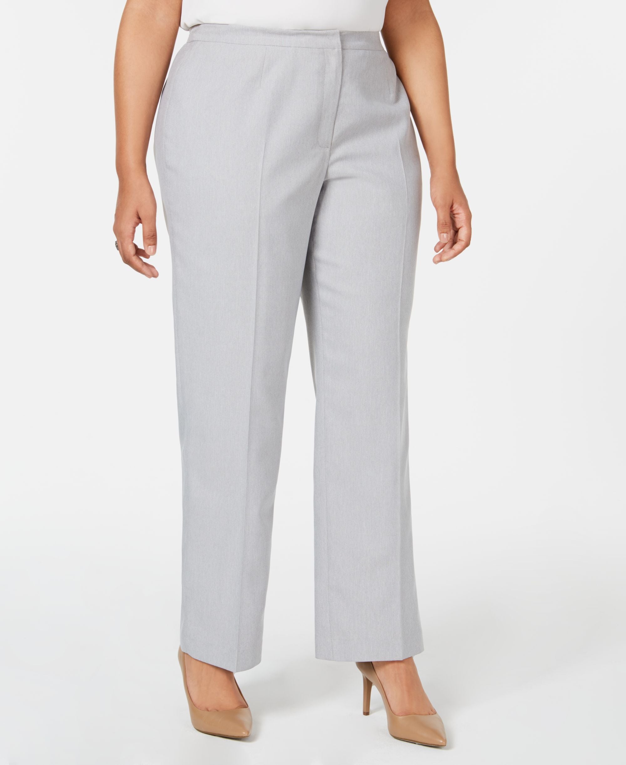 Kasper Plus Size Straight Leg Pants