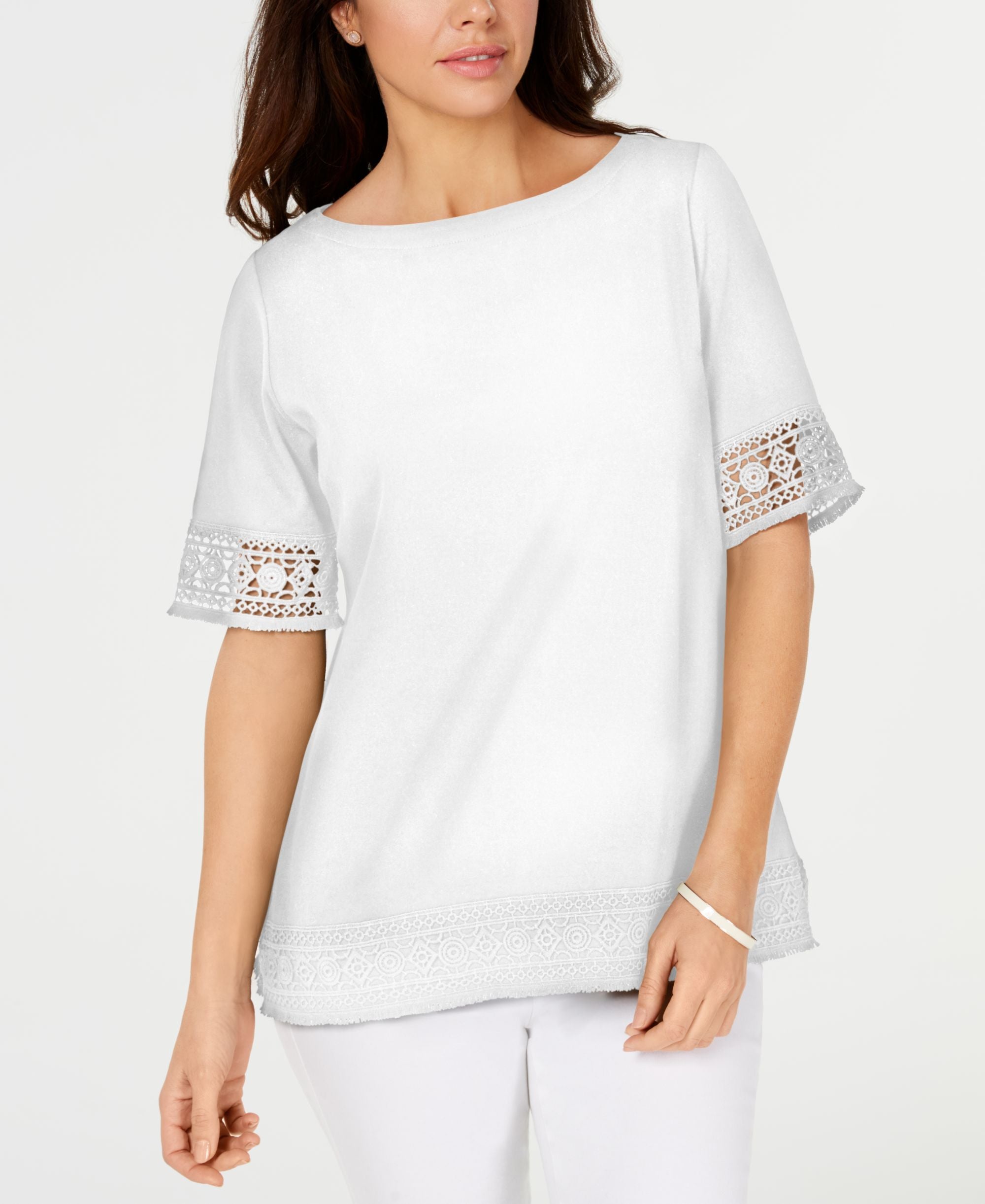 Crochet-Trim Top