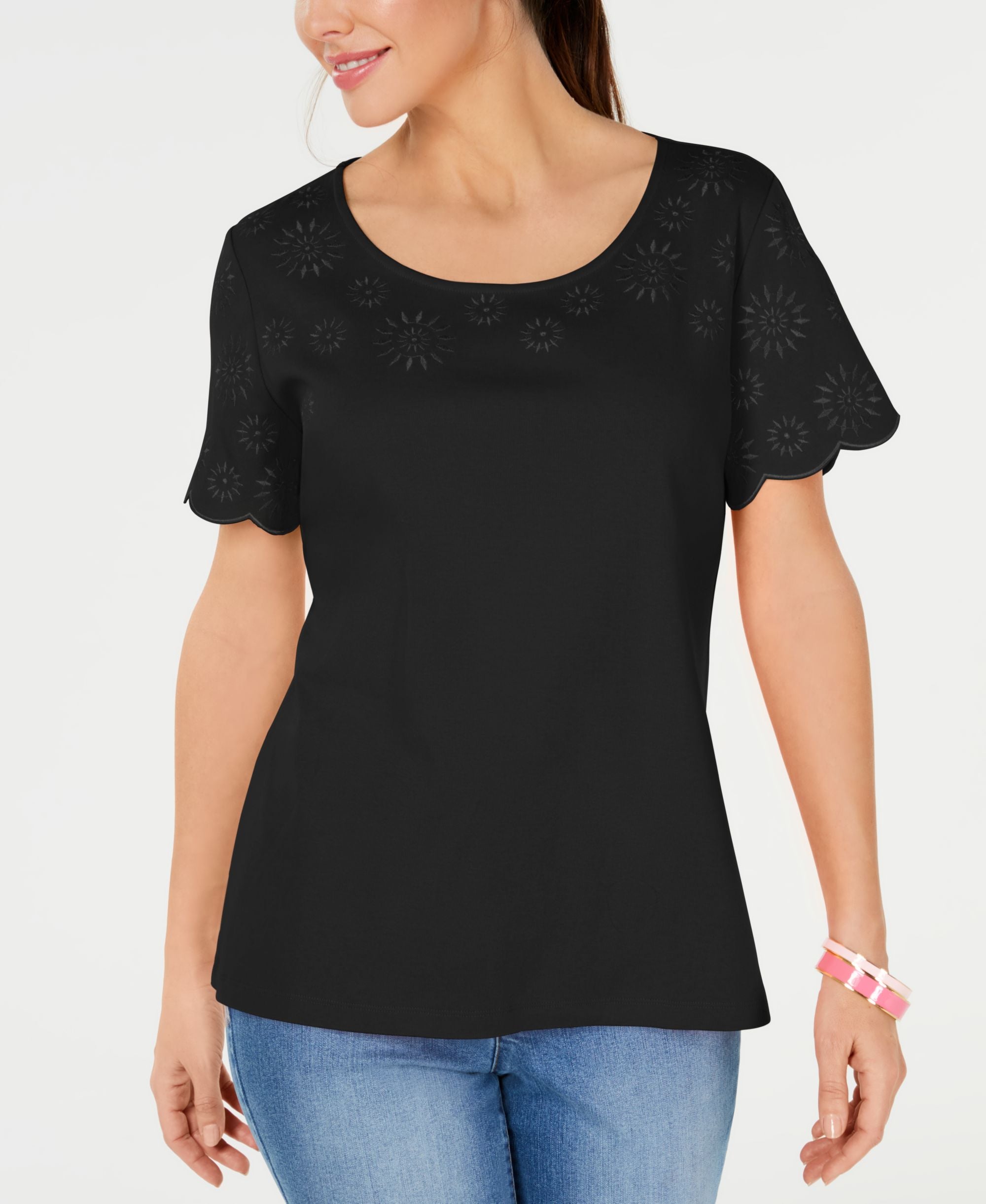 Embroidered Cotton T-Shirt