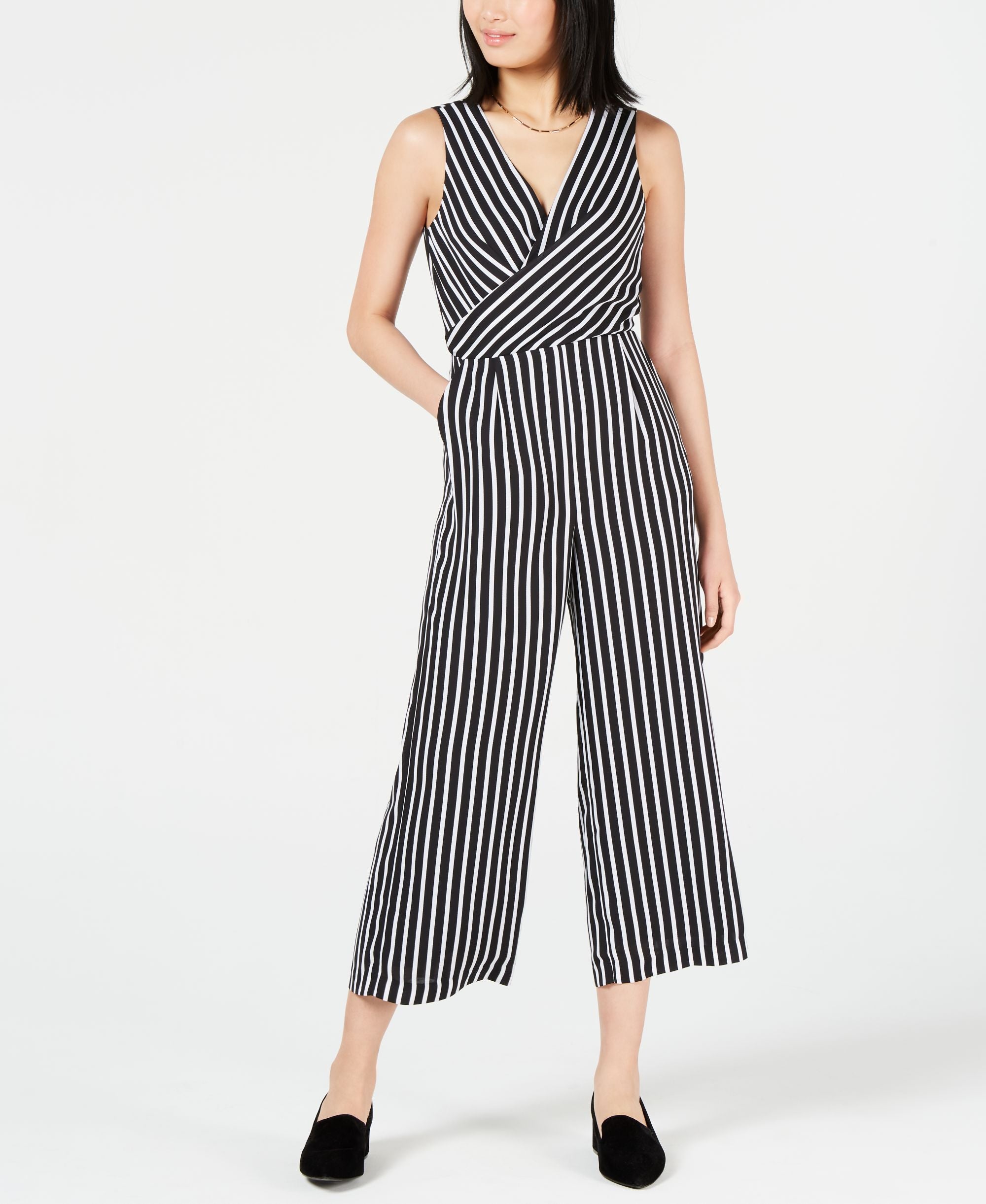 Maison Jules Cropped Cross Front Jumpsuit