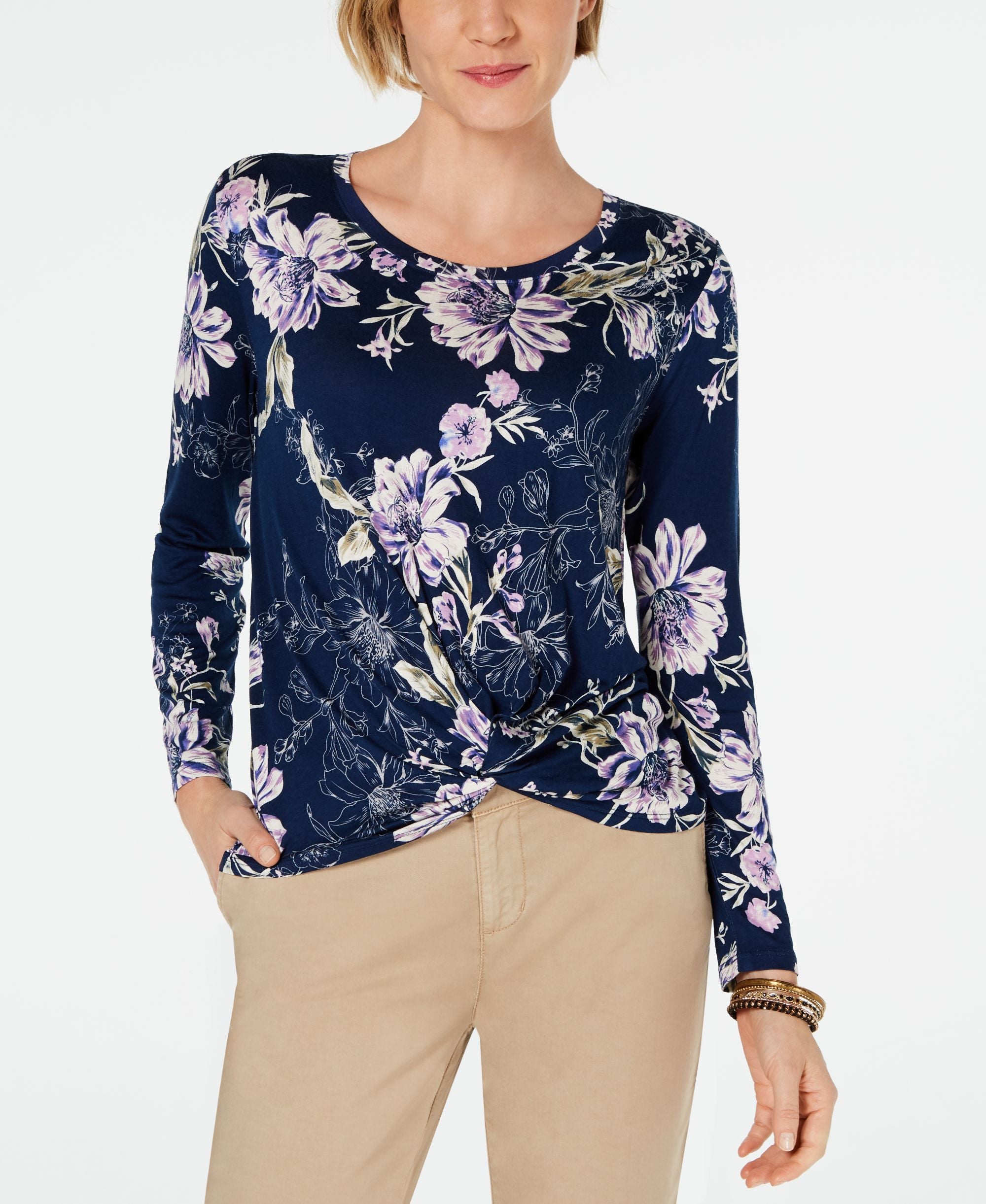 Style & Co Twist Front Top