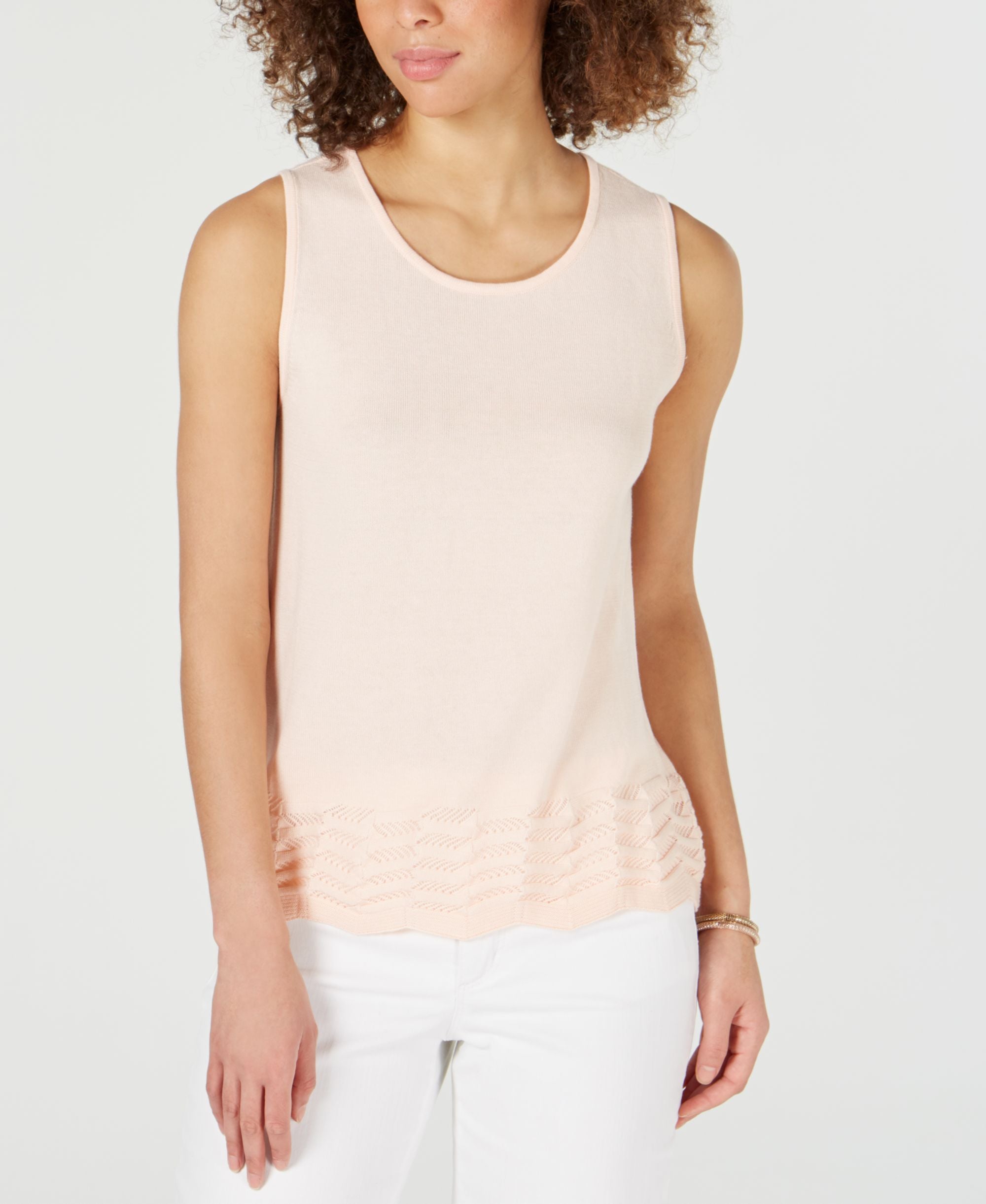 Sleeveless Zigzag Sweater