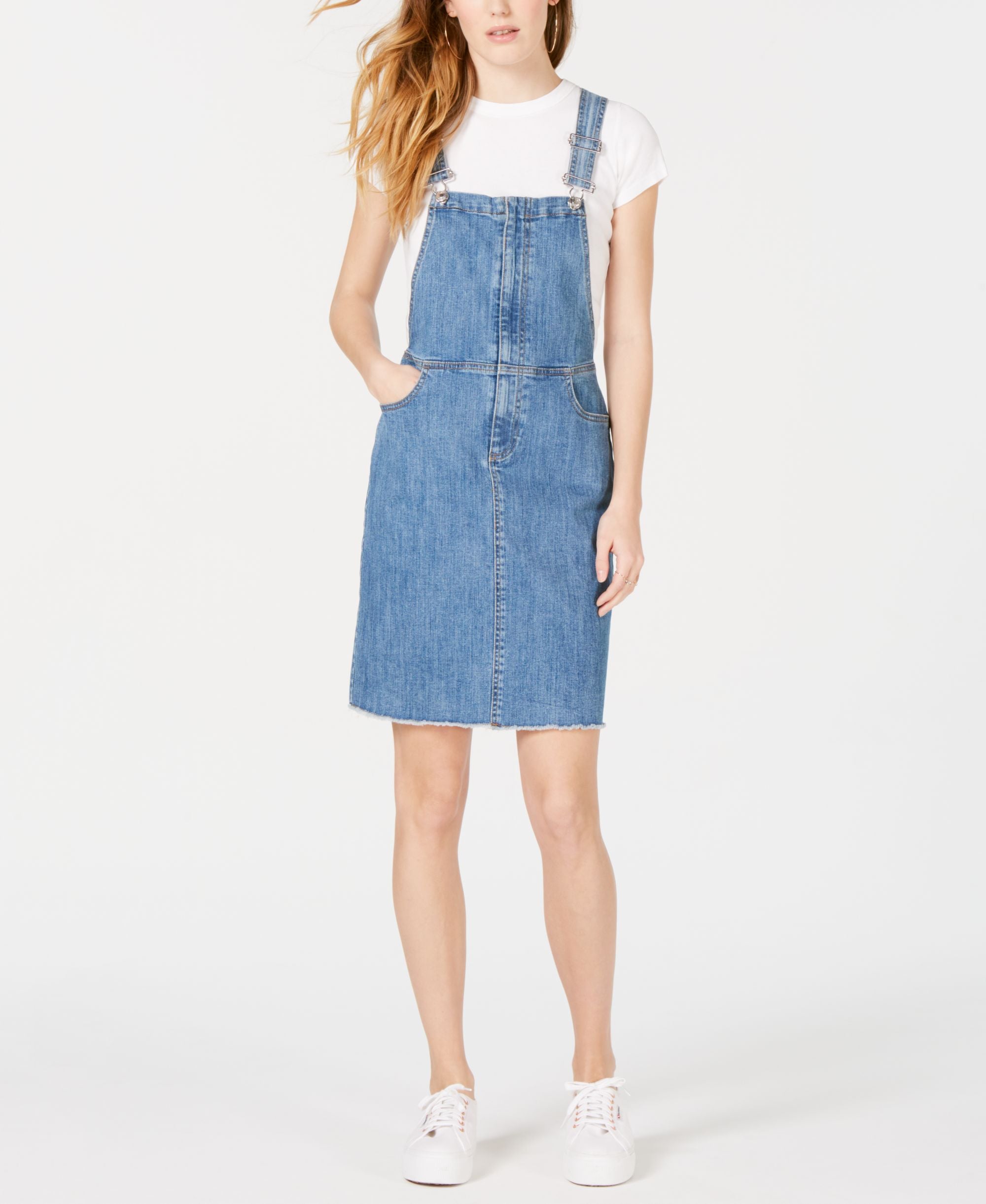 M1858 Clover Denim Overalls Dress