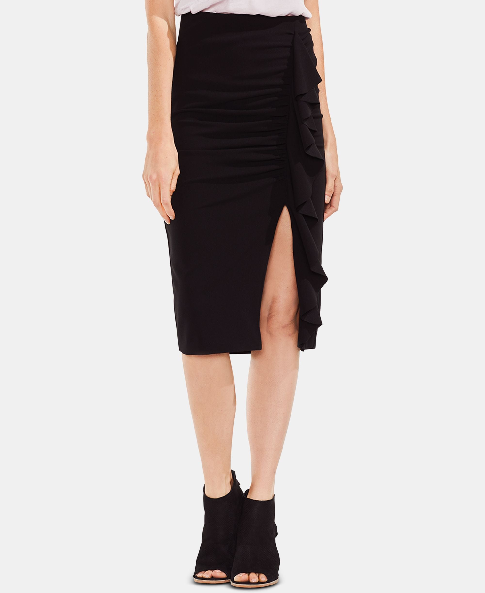 Vince Camuto Ruffled Pencil Skirt