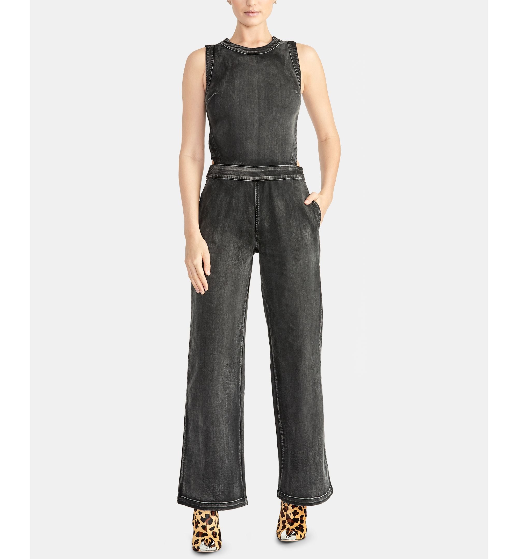 Rachel Rachel Roy Danica Cutout Denim Jumpsuit