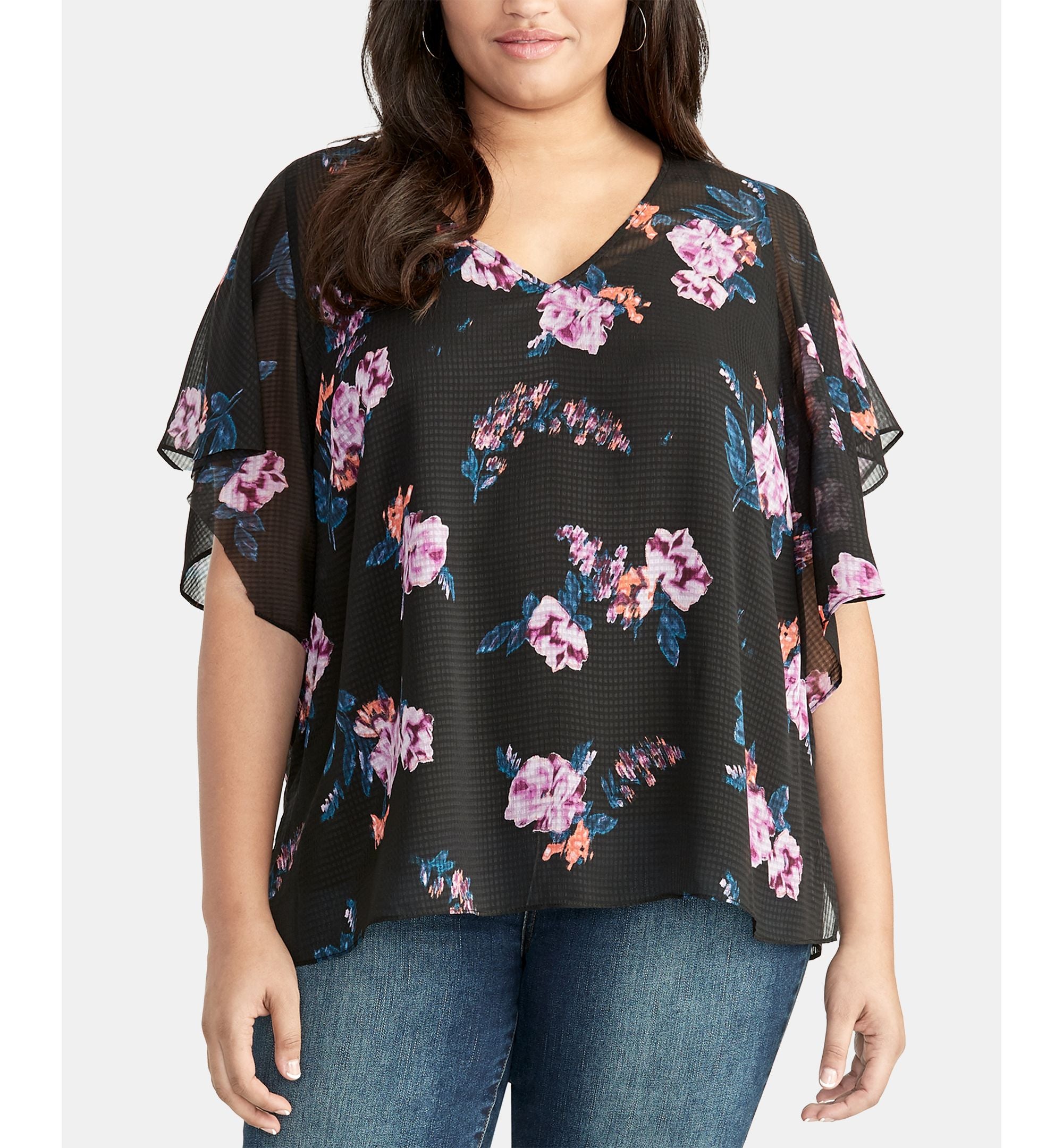 Plus Size Sana Flutter Top