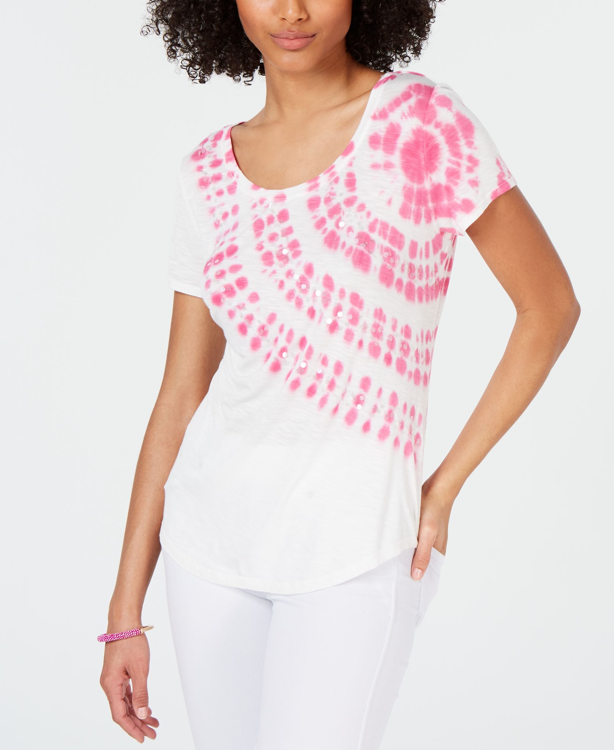 International Concepts Petite Tie Dye Top