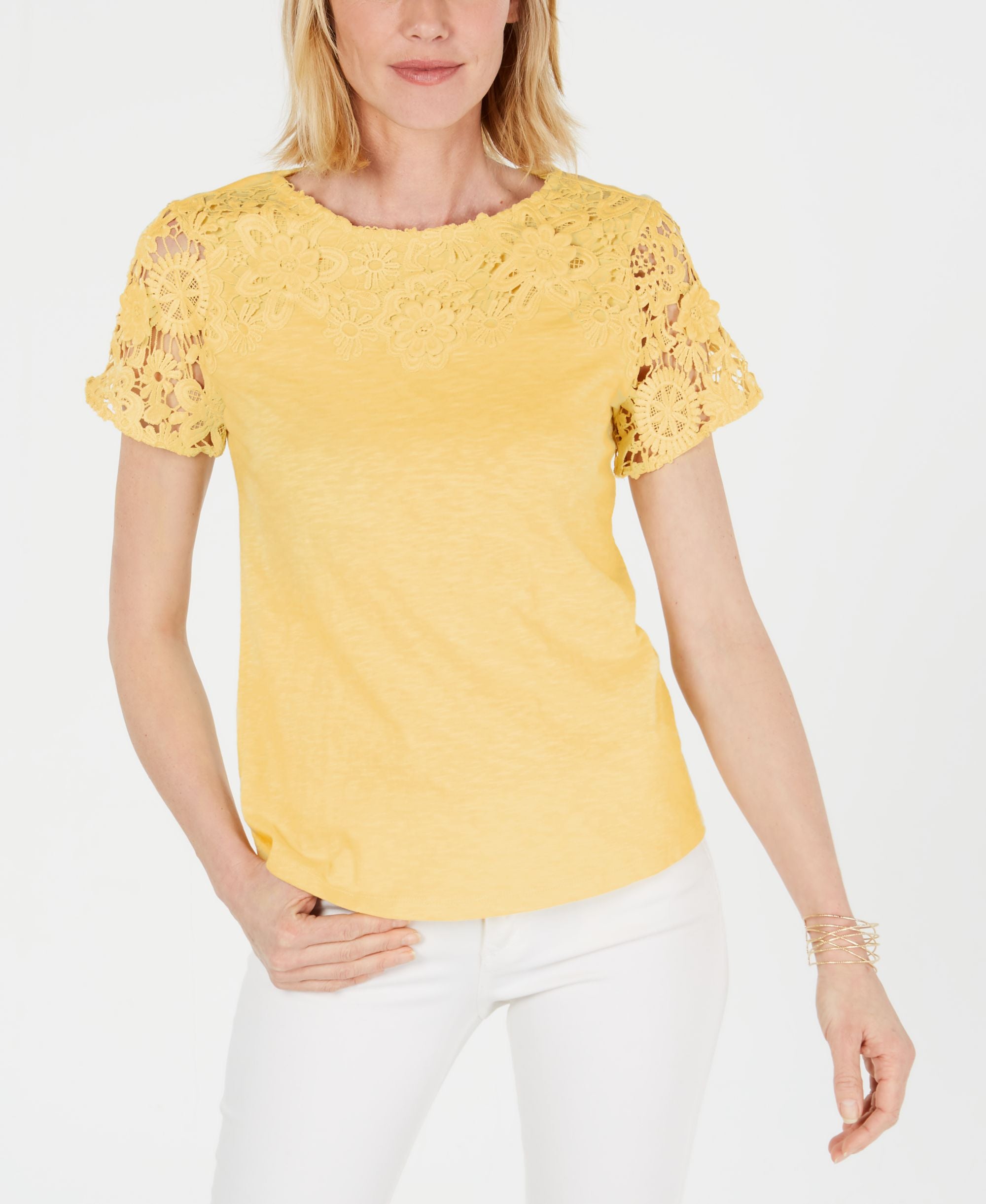 Petite Cotton Embroidered T-Shirt