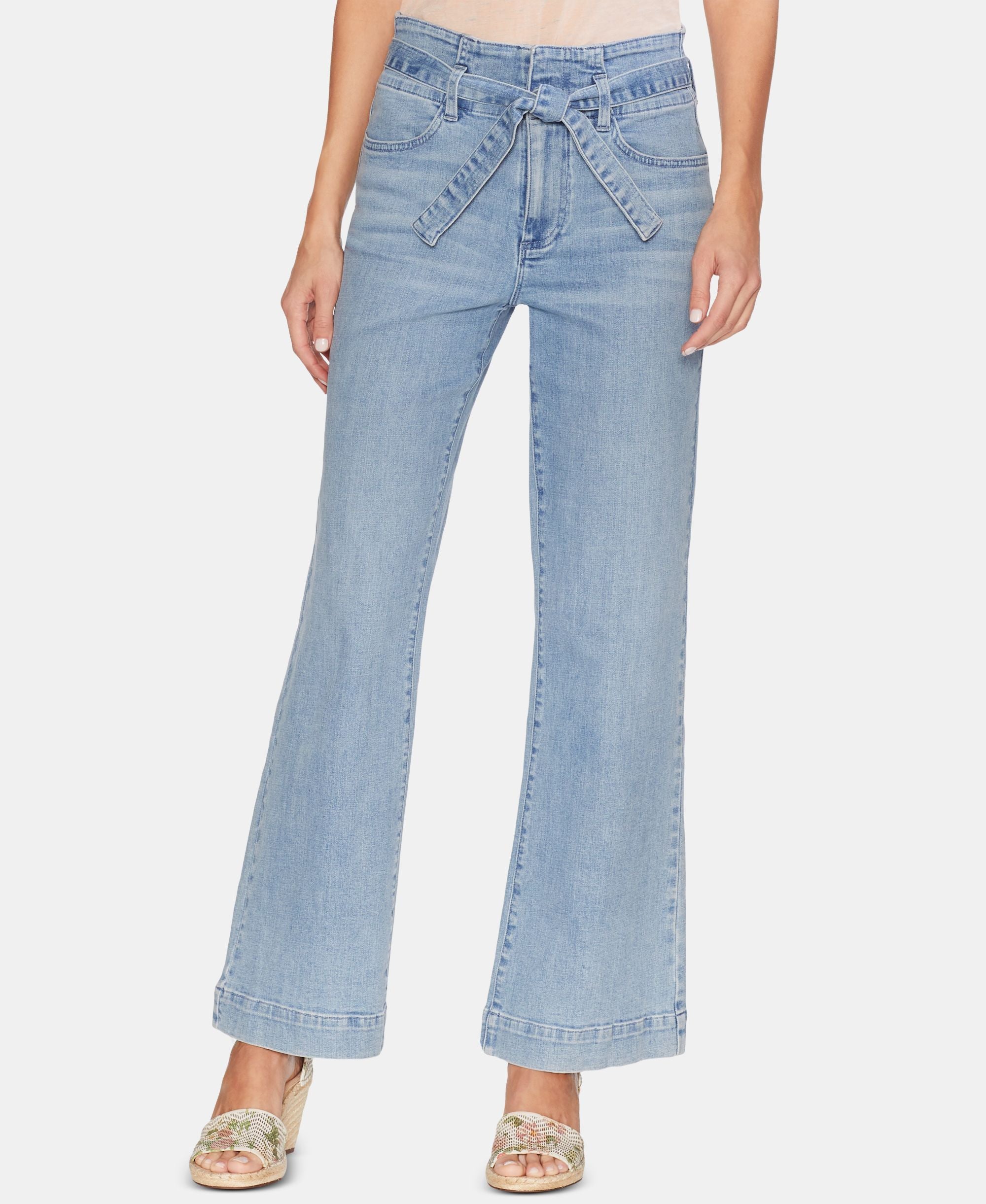 Vince Camuto Tie Waist Wide Leg Jeans