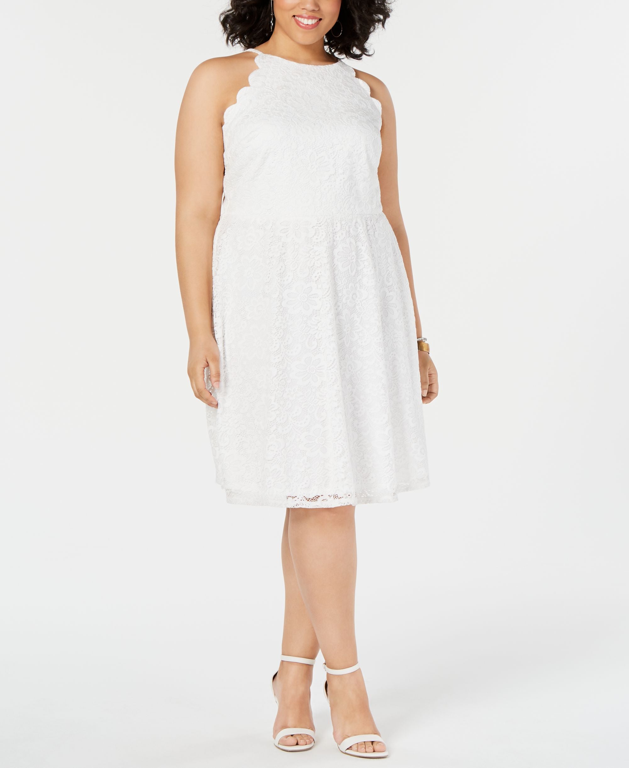 Bcx Trendy Plus Size Lace Halter Dress