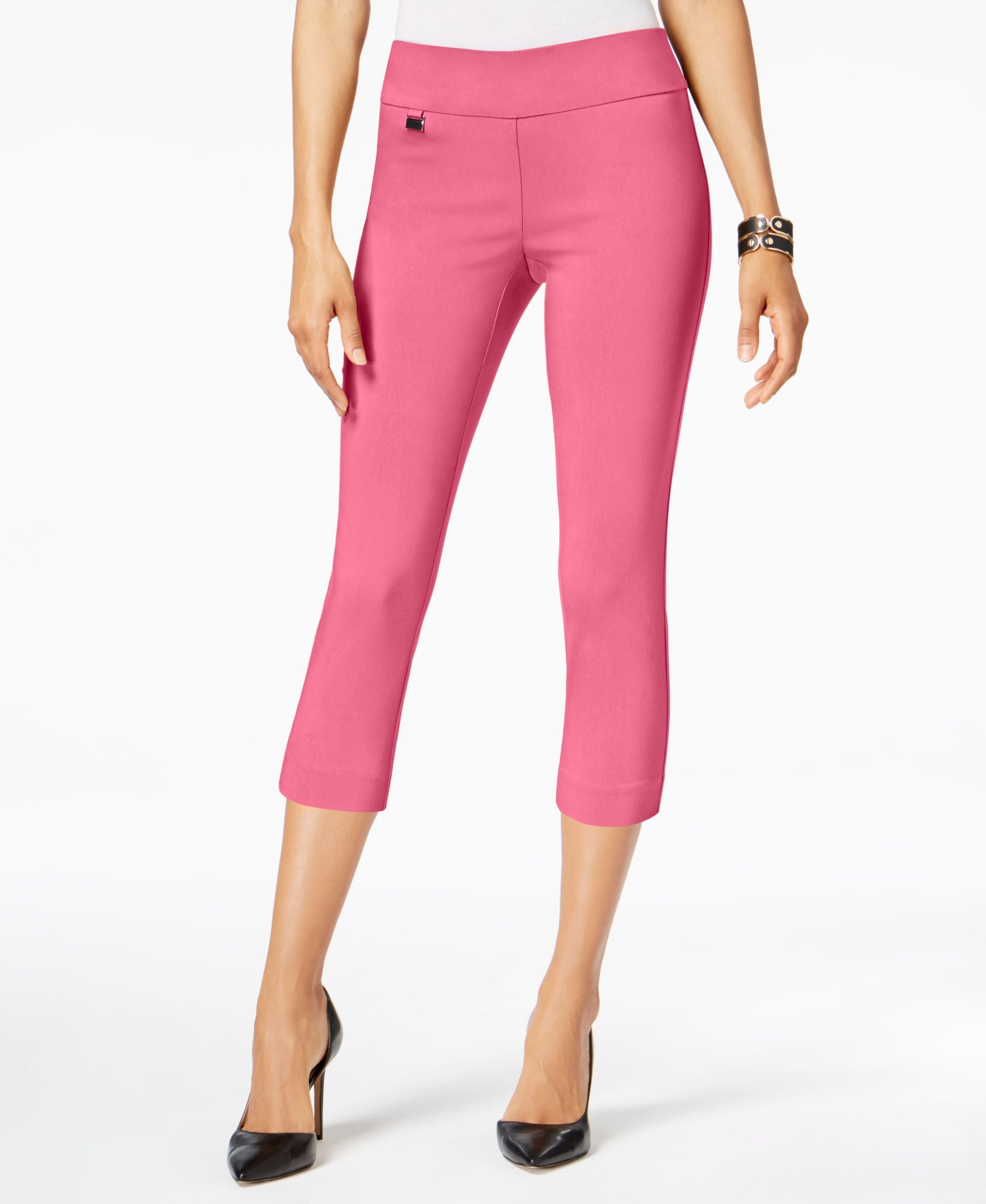 Tummy-Control Pull-On Capri Pants