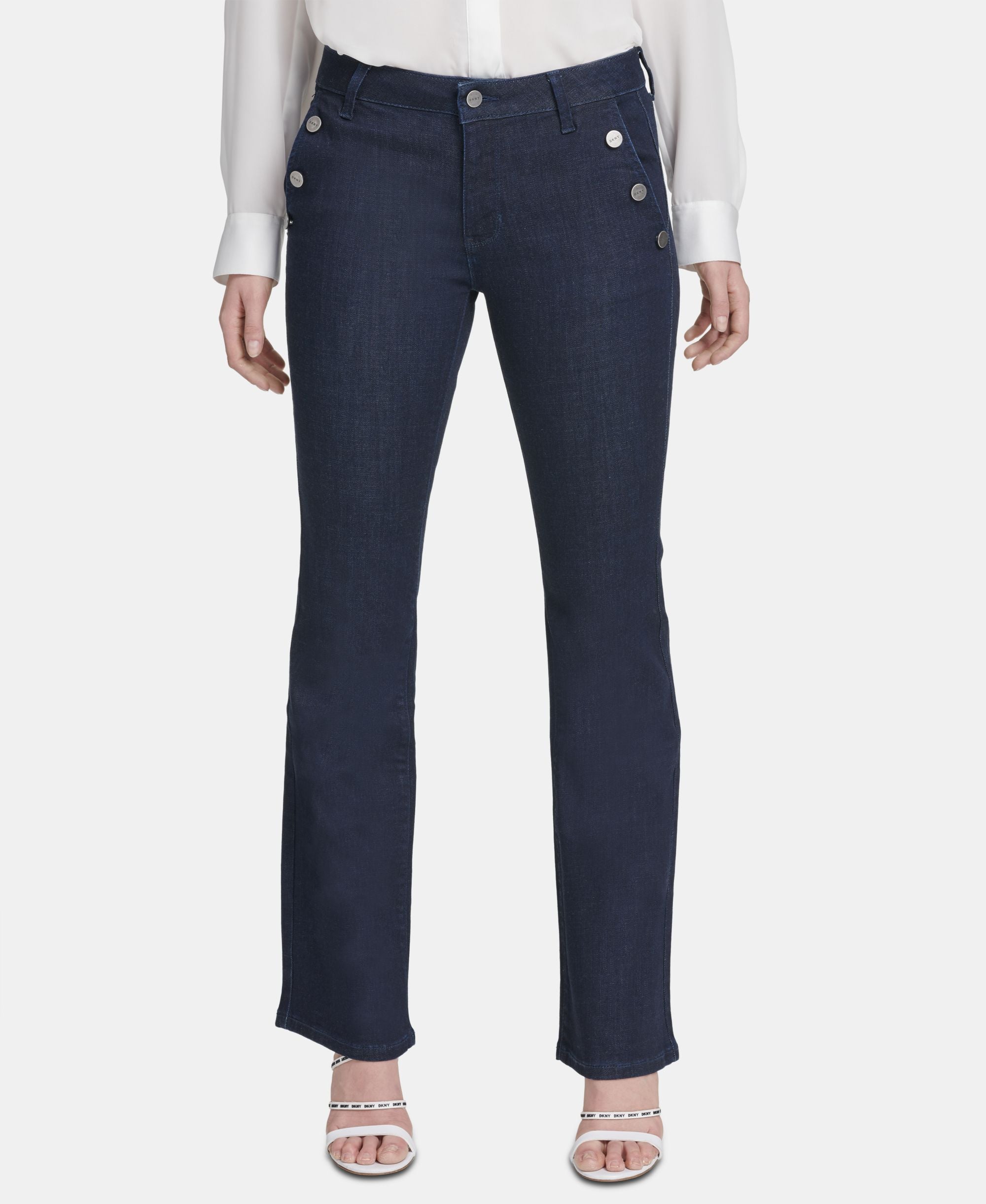 DKNY Wide Leg Denim Trousers