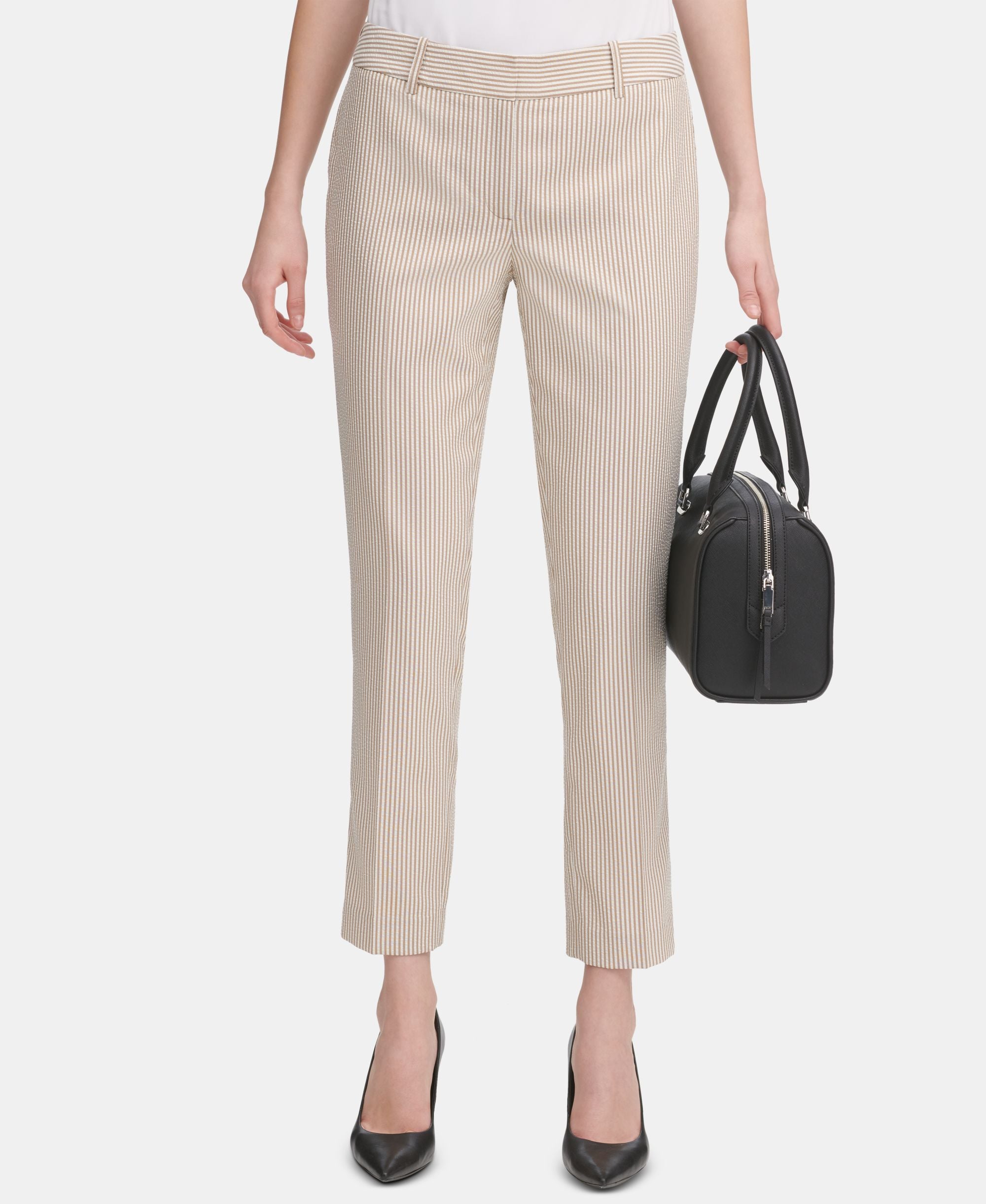 Calvin Klein Seersucker Ankle Pants