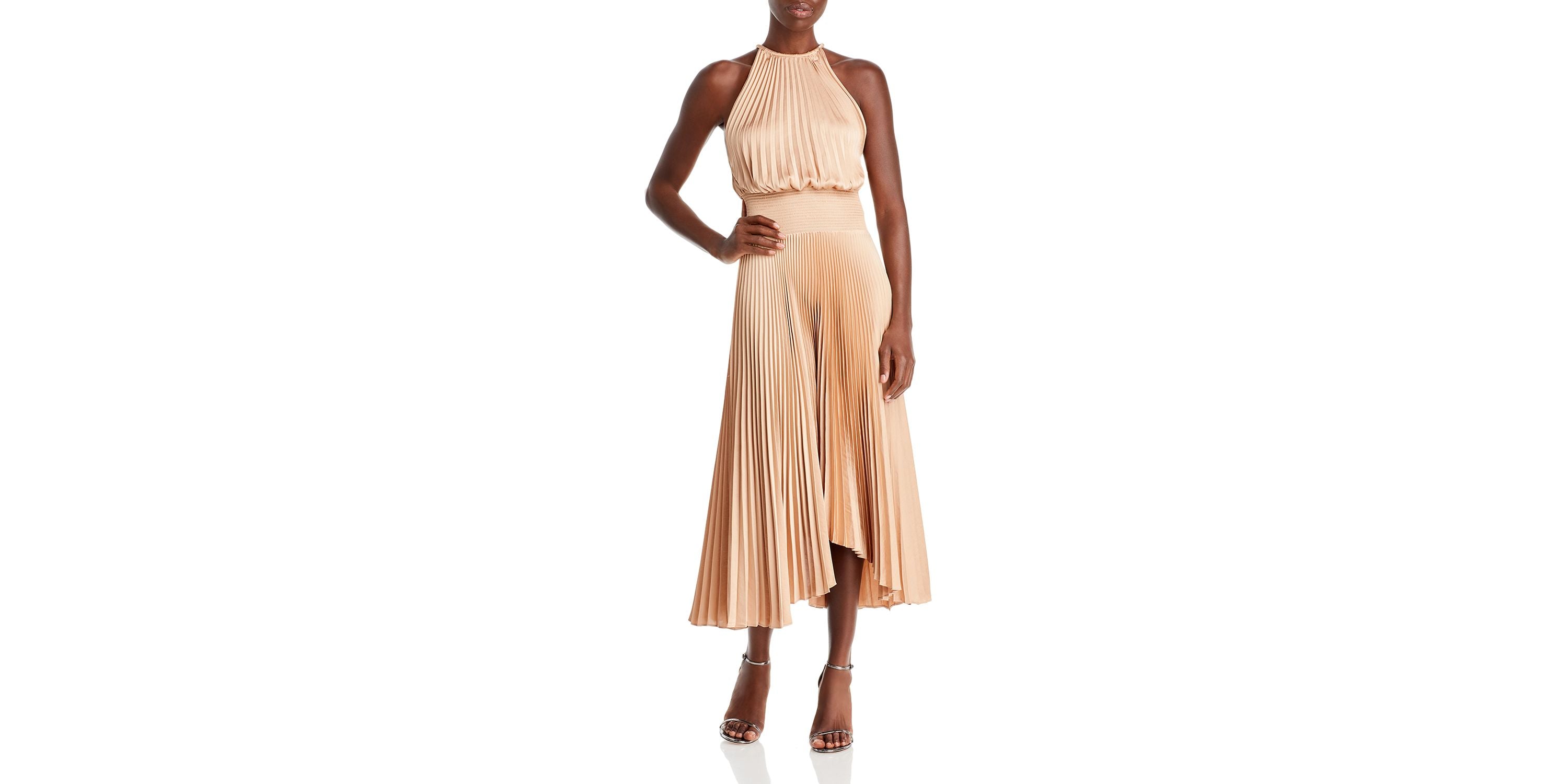 Renzo II Pleated Halter Dress
