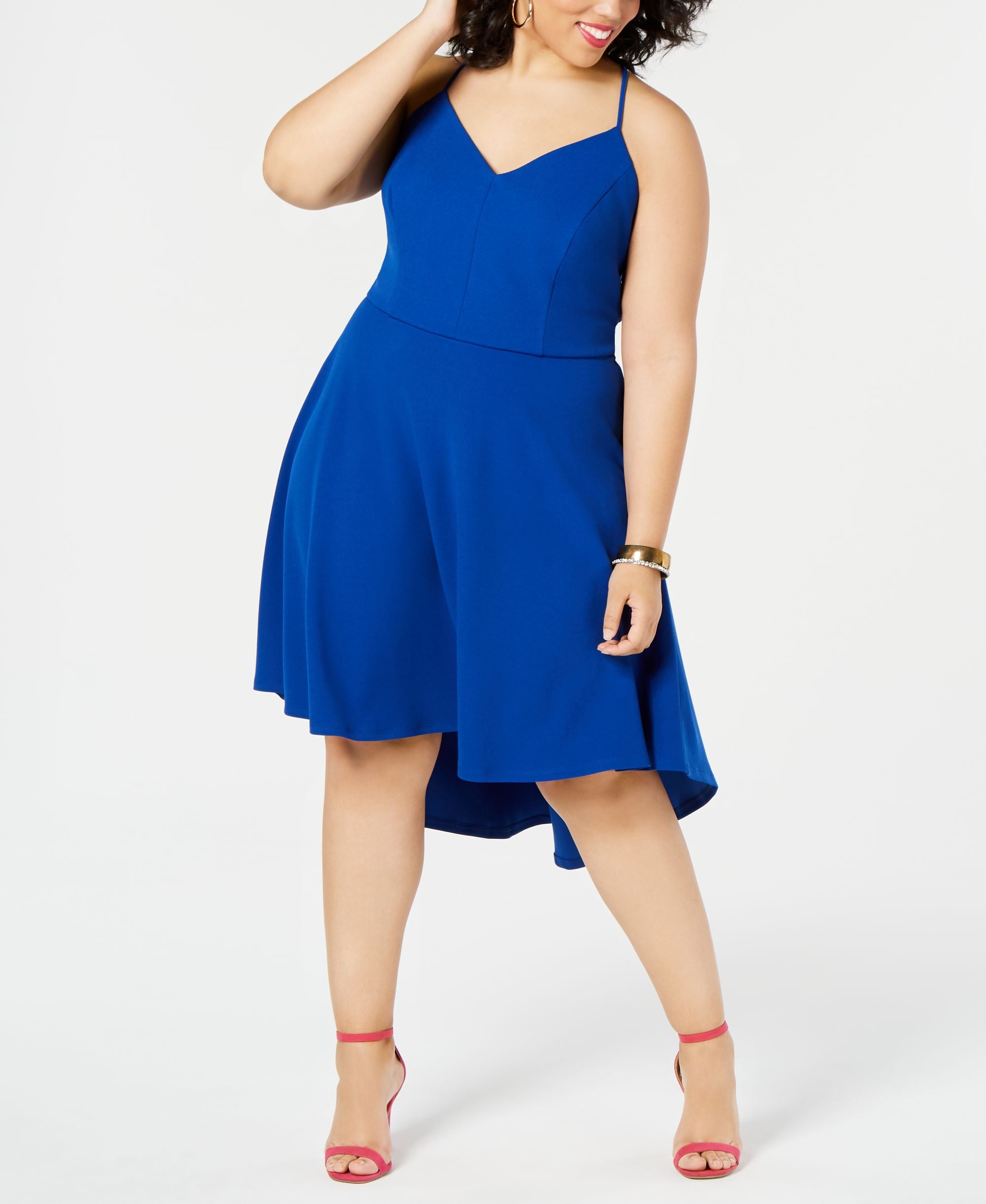 Trendy Plus Size Racerback High-Low Dress