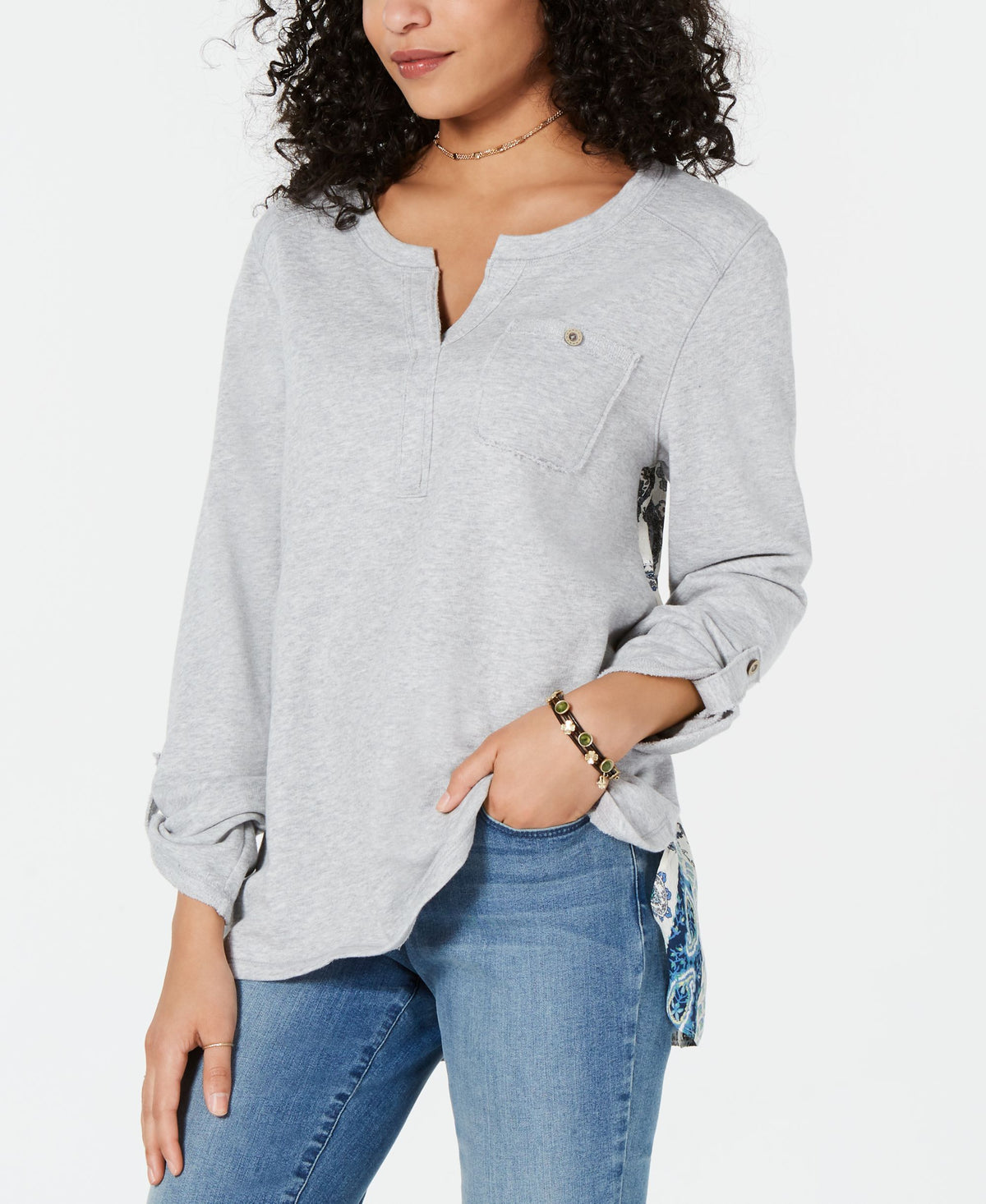 Printed Tiered-Back Top