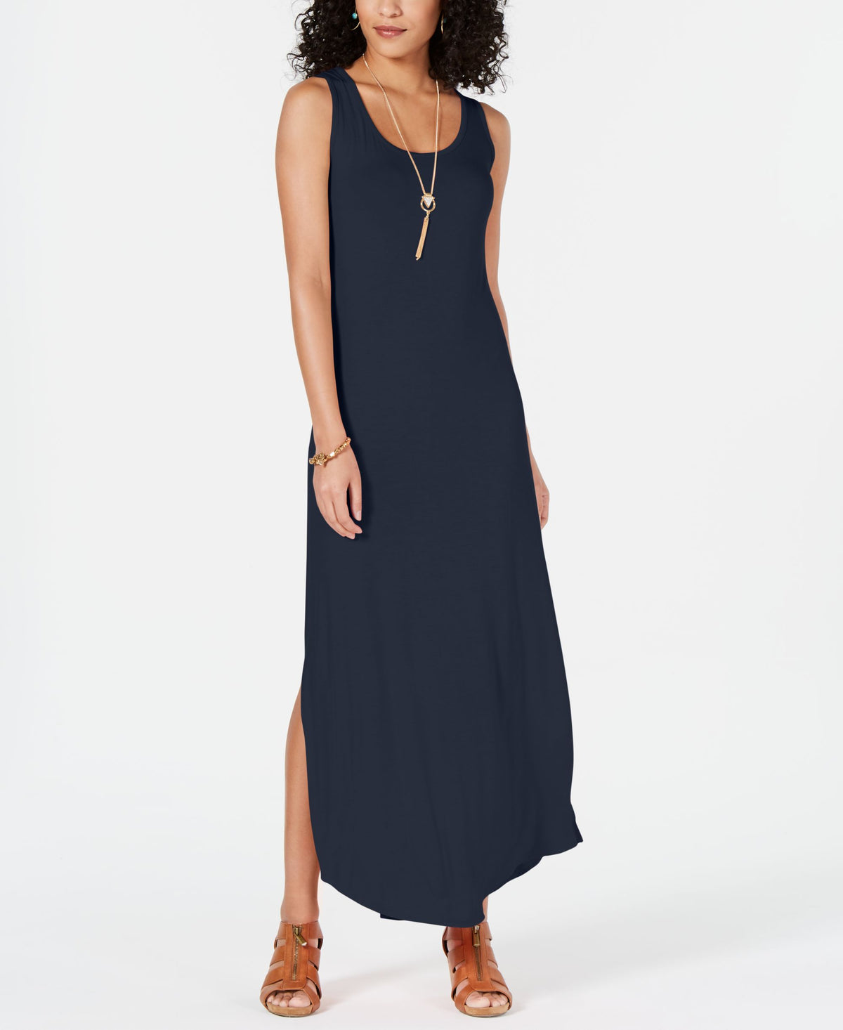 Sleeveless Slit Maxi Dress