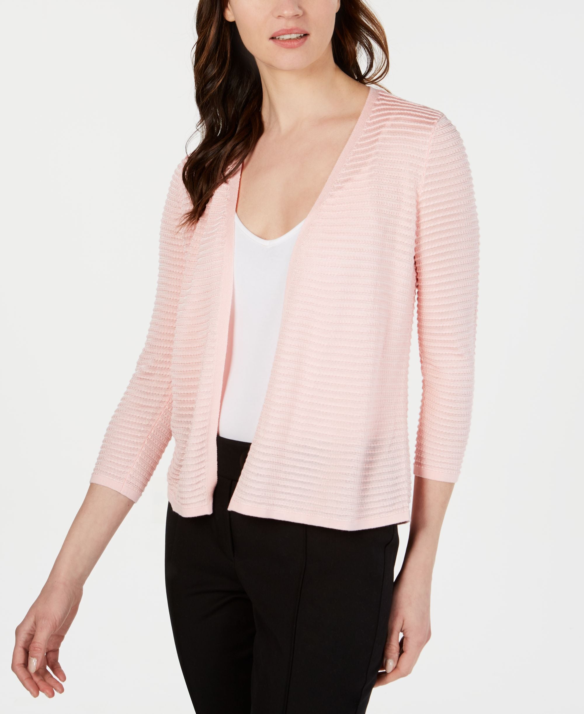 Alfani Petite Short Ottoman Open Front Cardigan