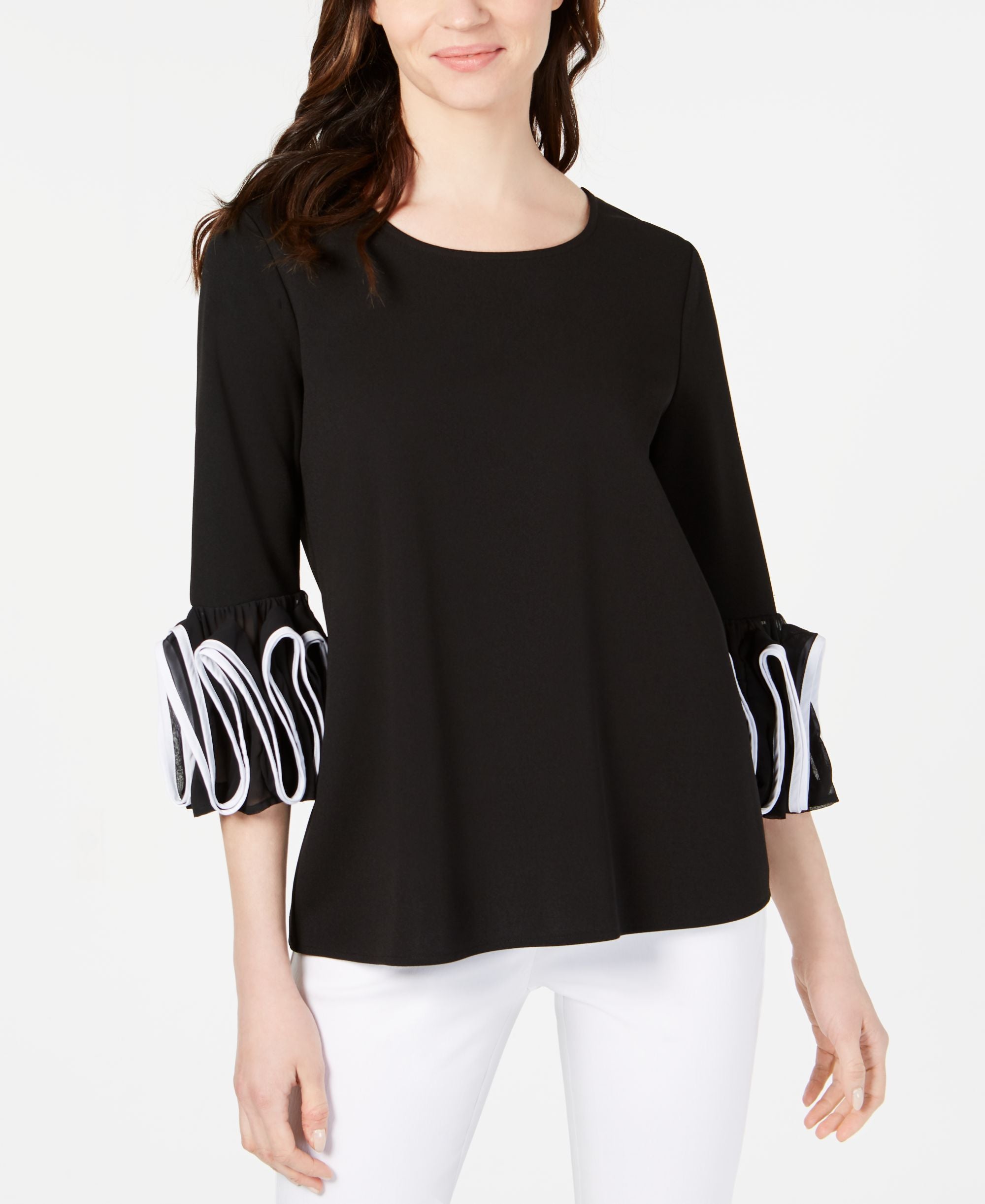 Alfani Spiral Sleeve Top