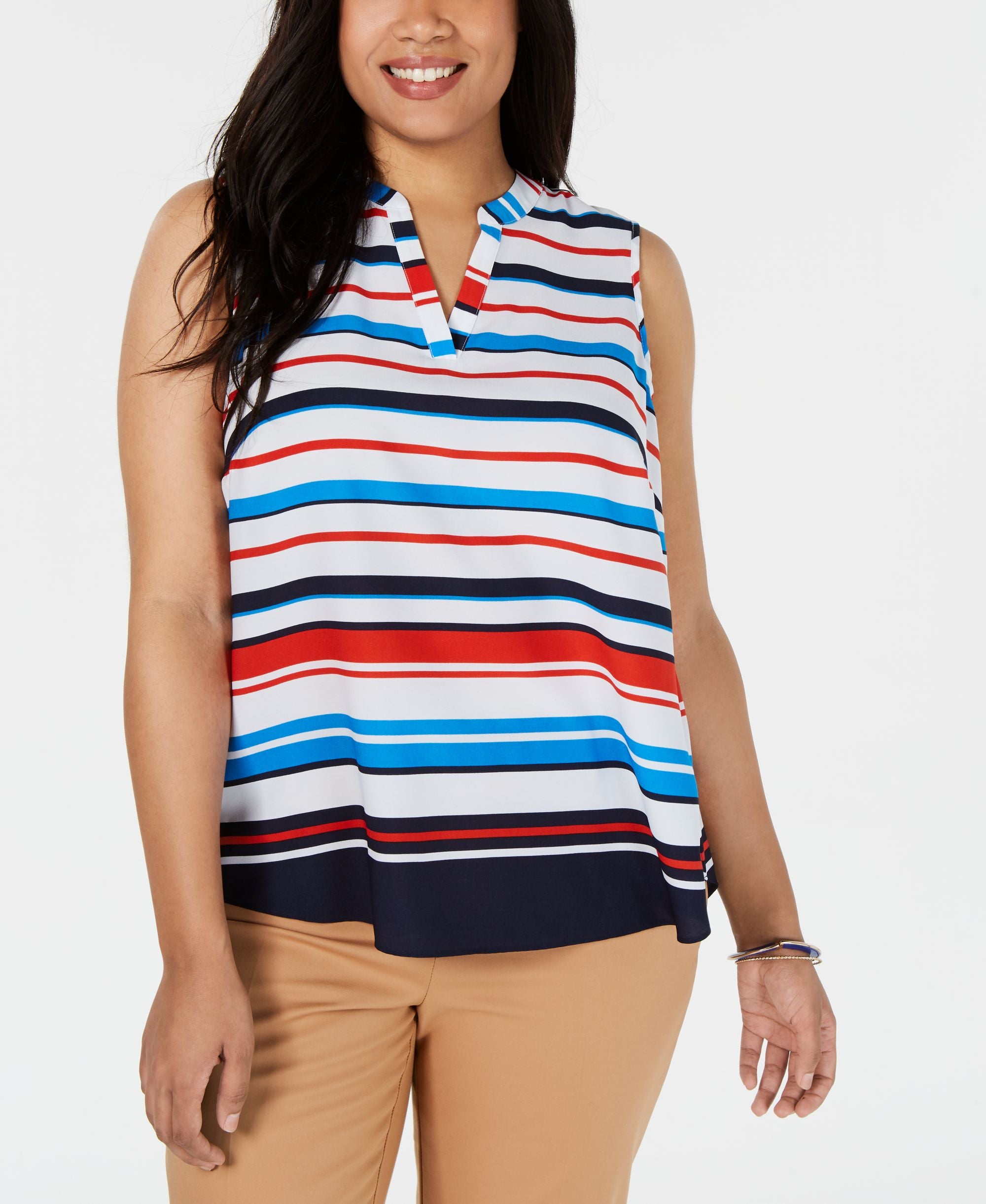 Charter Club Plus Size Striped Top