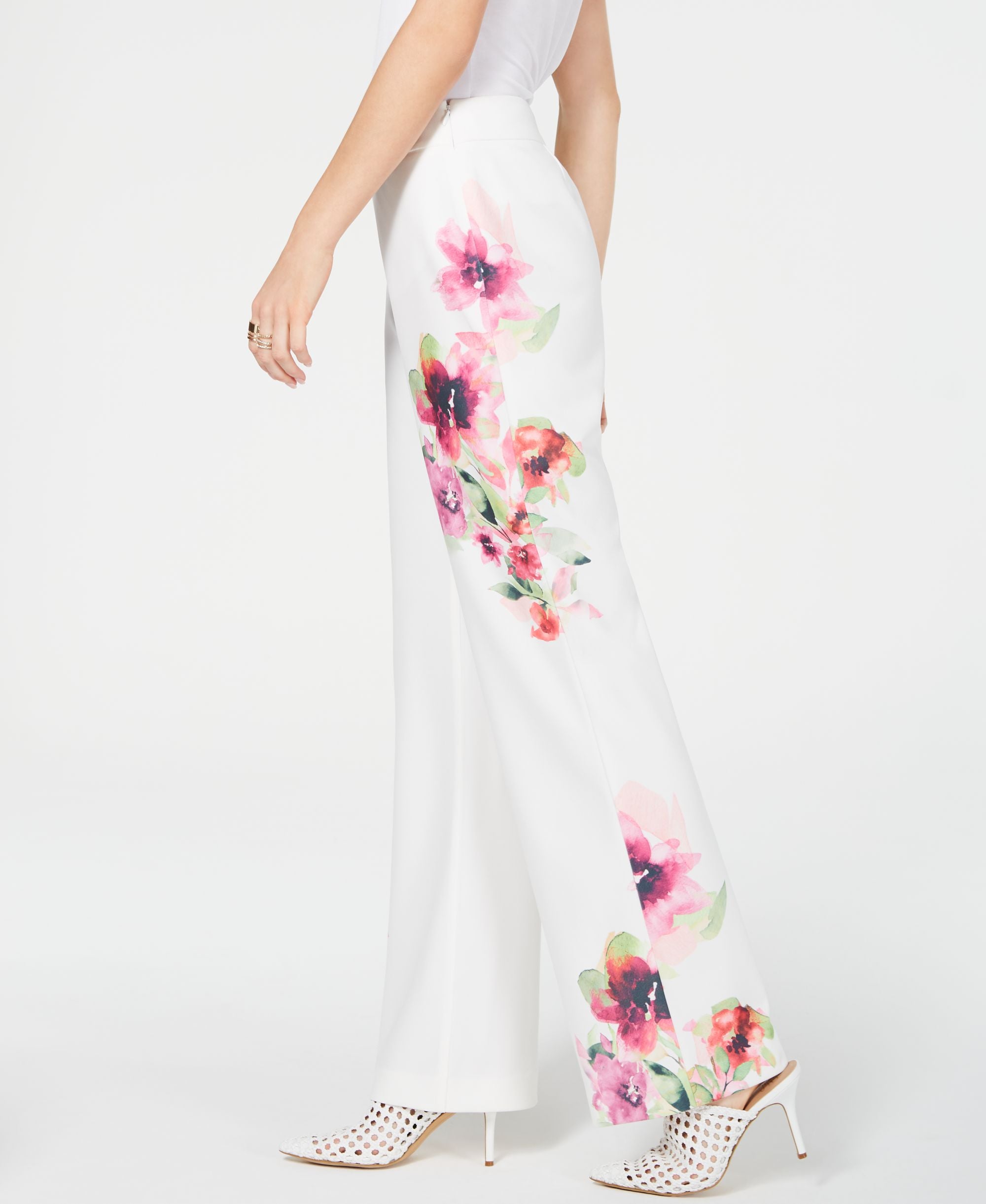 Printed Wide Leg Pants