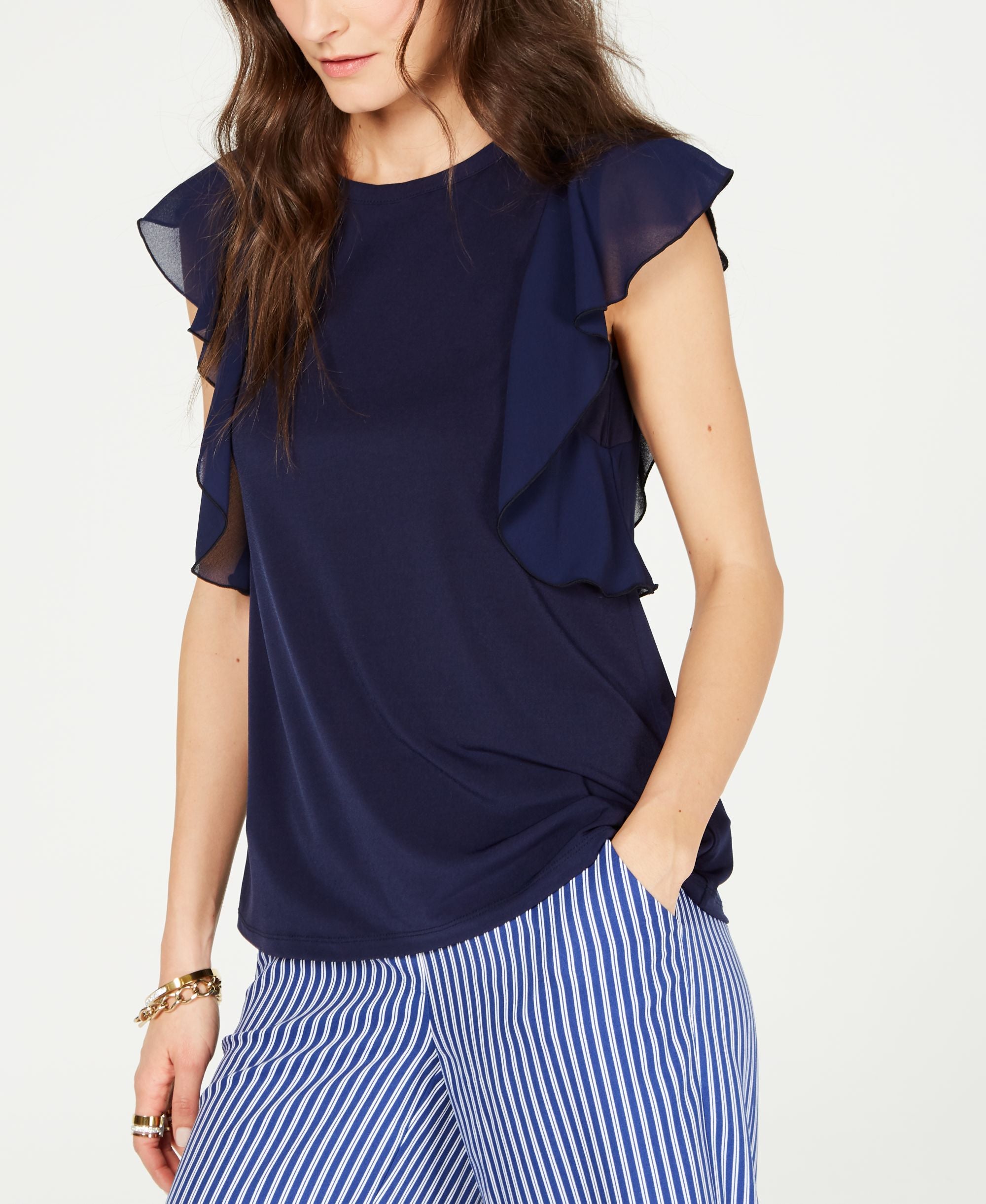 Michael Michael Kors Ruffled Cascade Top