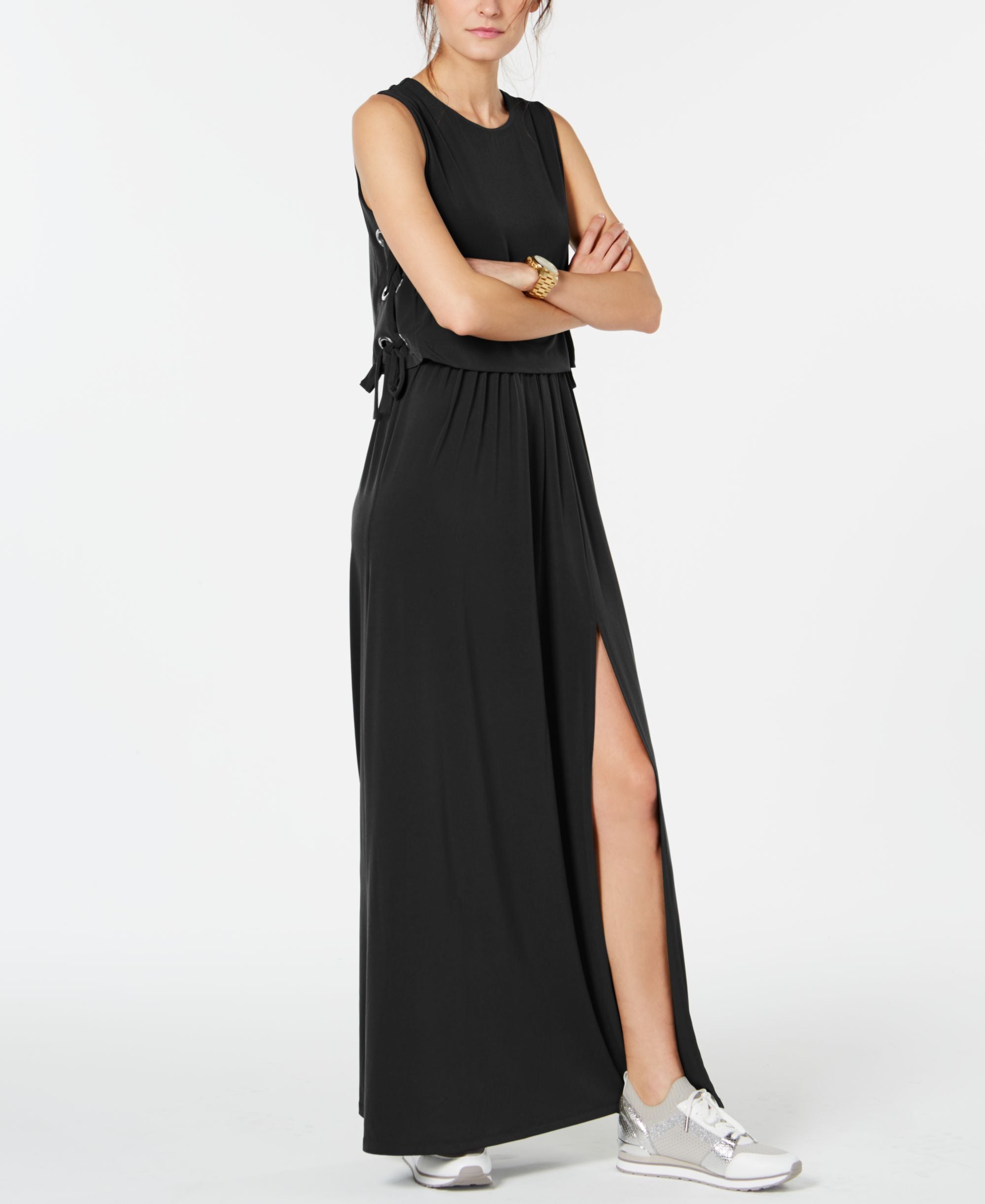Michael Michael Kors Grommet Laced Maxi Dress