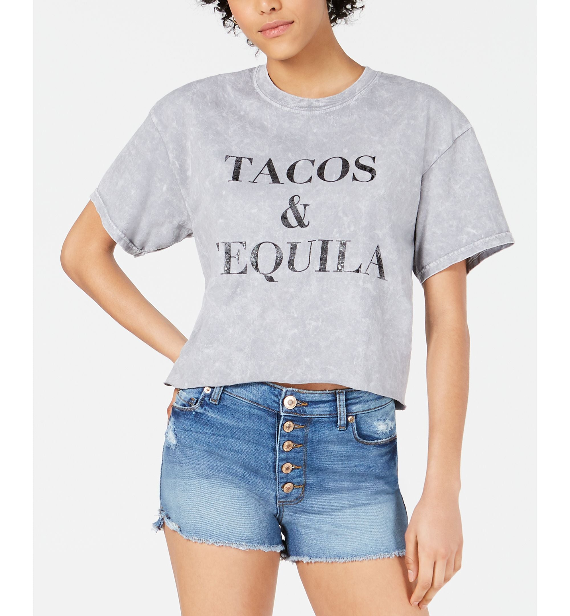 True Vintage Cotton Tacos Tequila Graphic T-Shirt