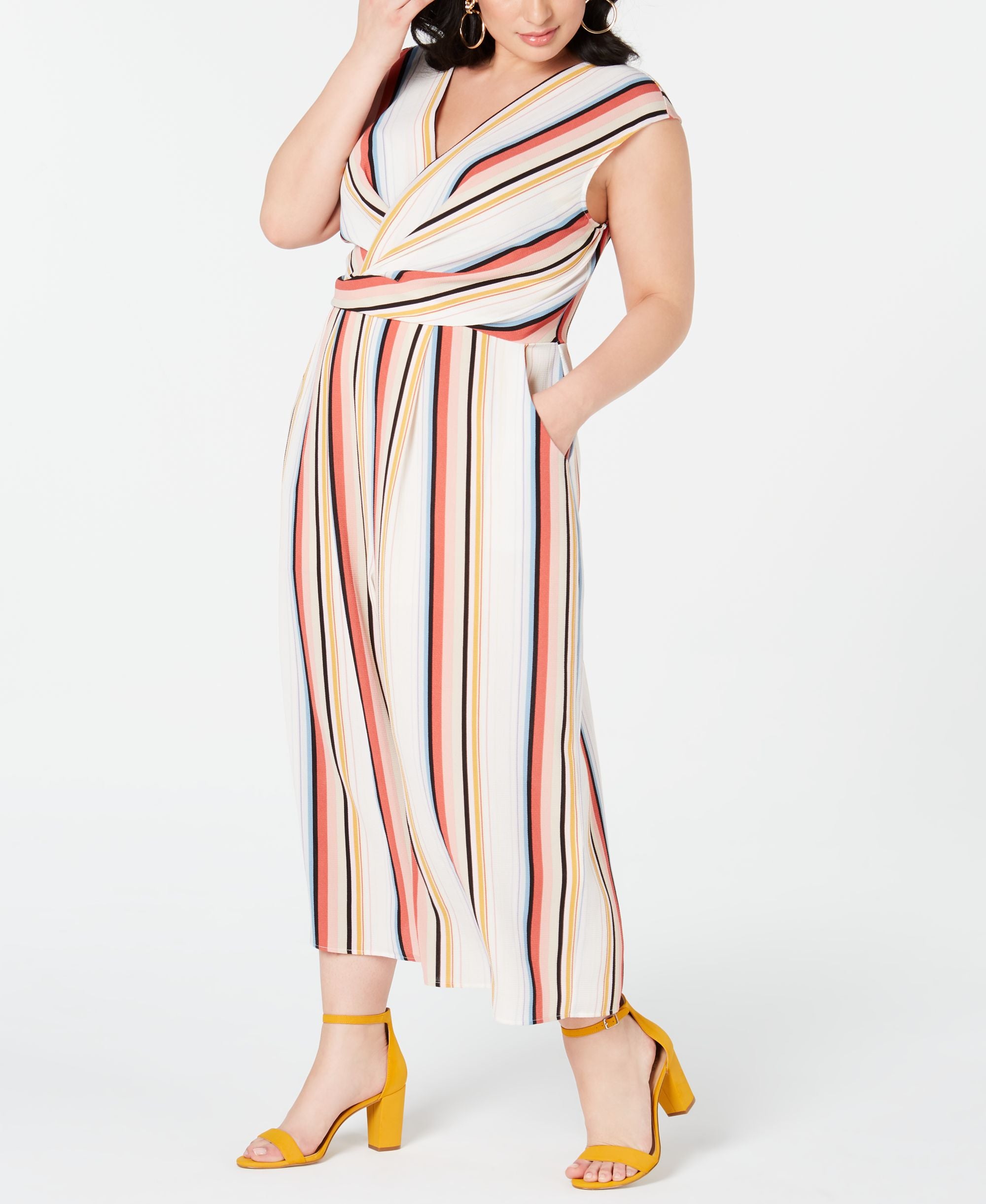 Speechless Plus Size Surplice Jumpsuit