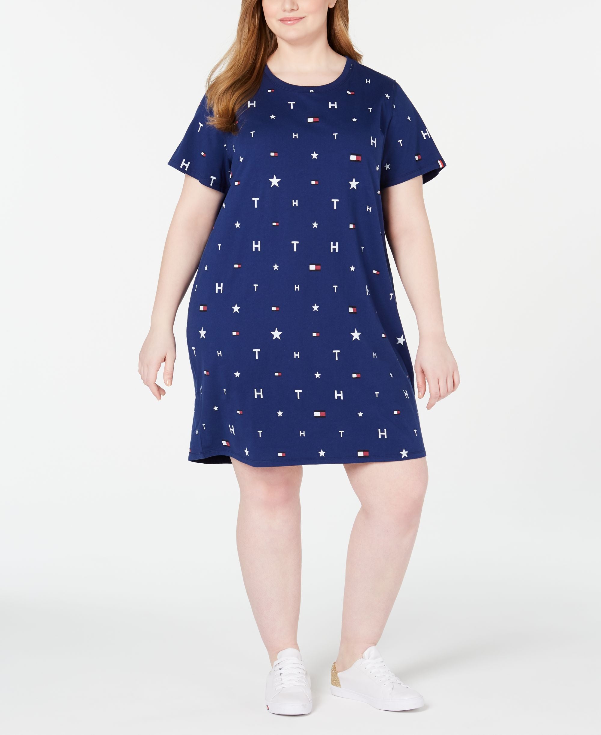 Tommy Hilfiger Sport Plus Size Logo Printed Dress
