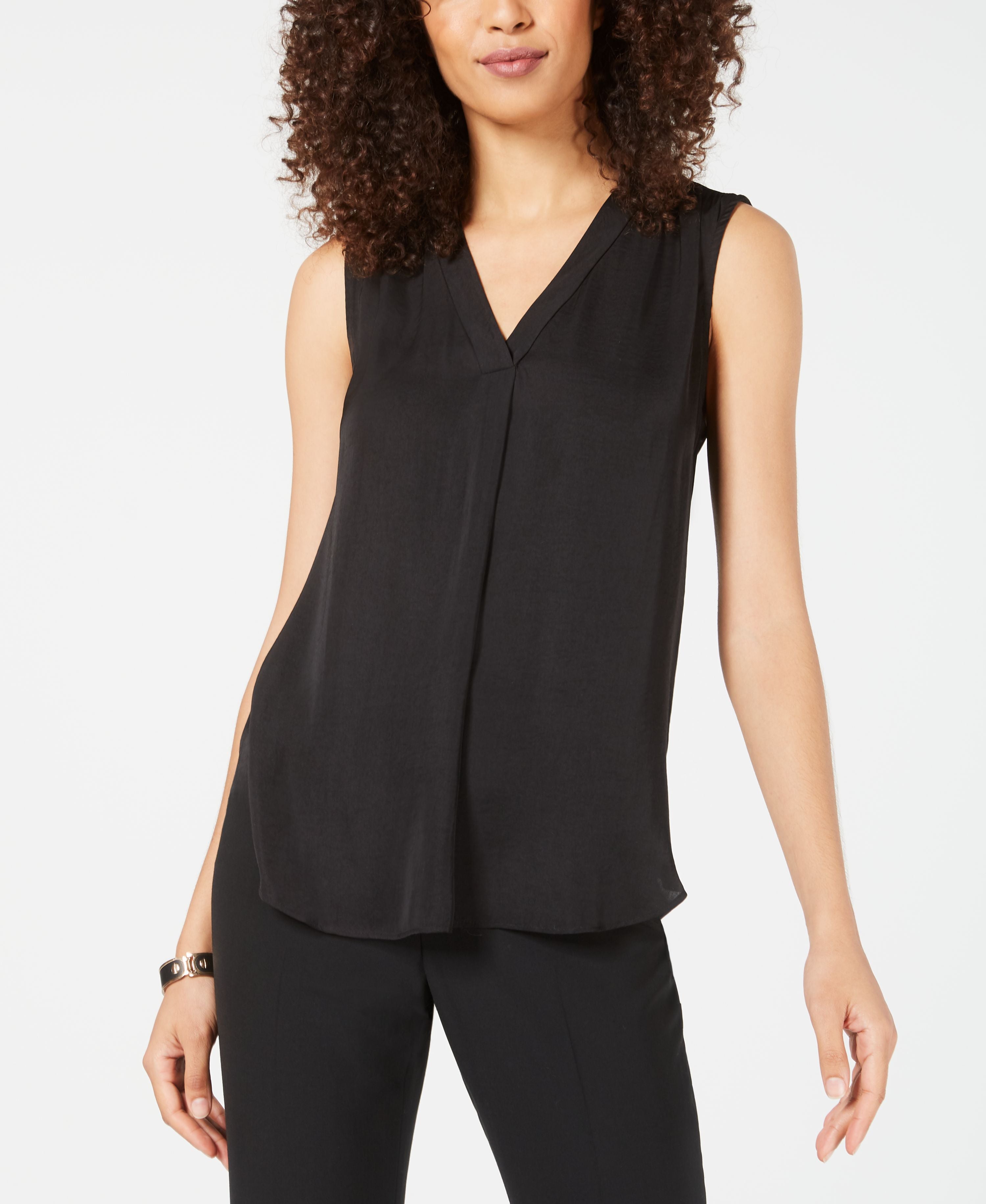 Women's Satin V-Neck Tank Top