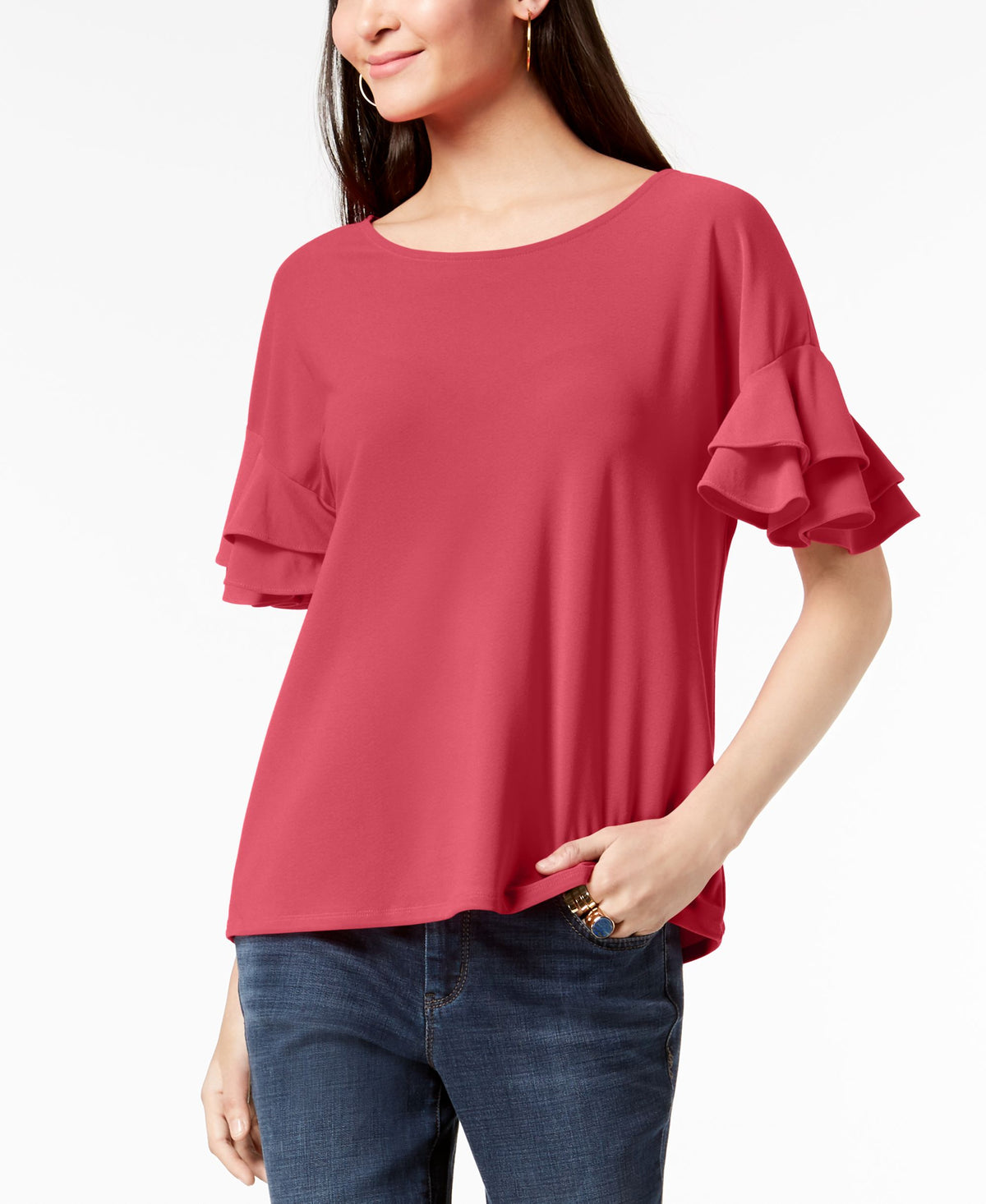 Ruffled Sleeve Top