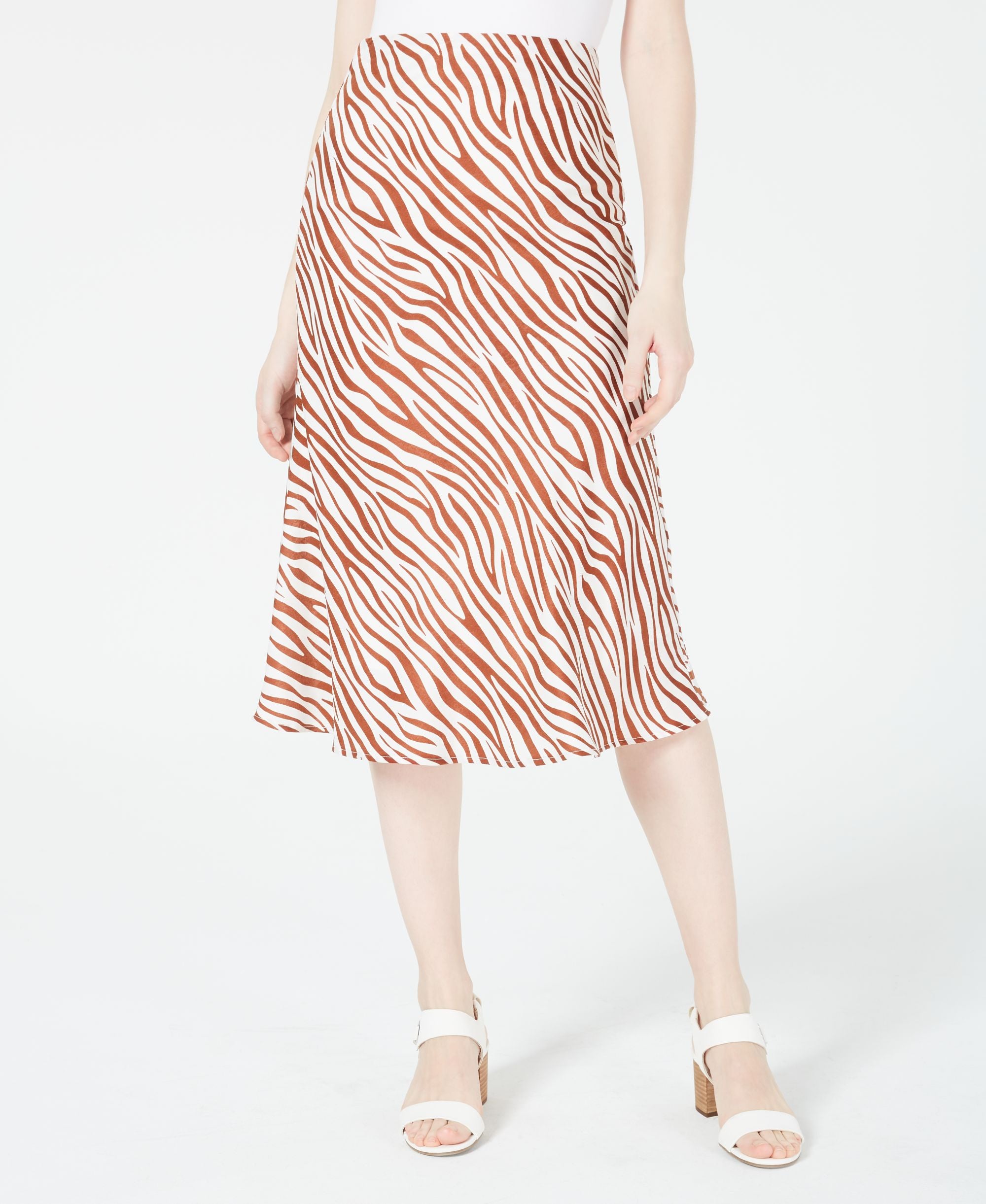 4si3nna Printed Midi Skirt