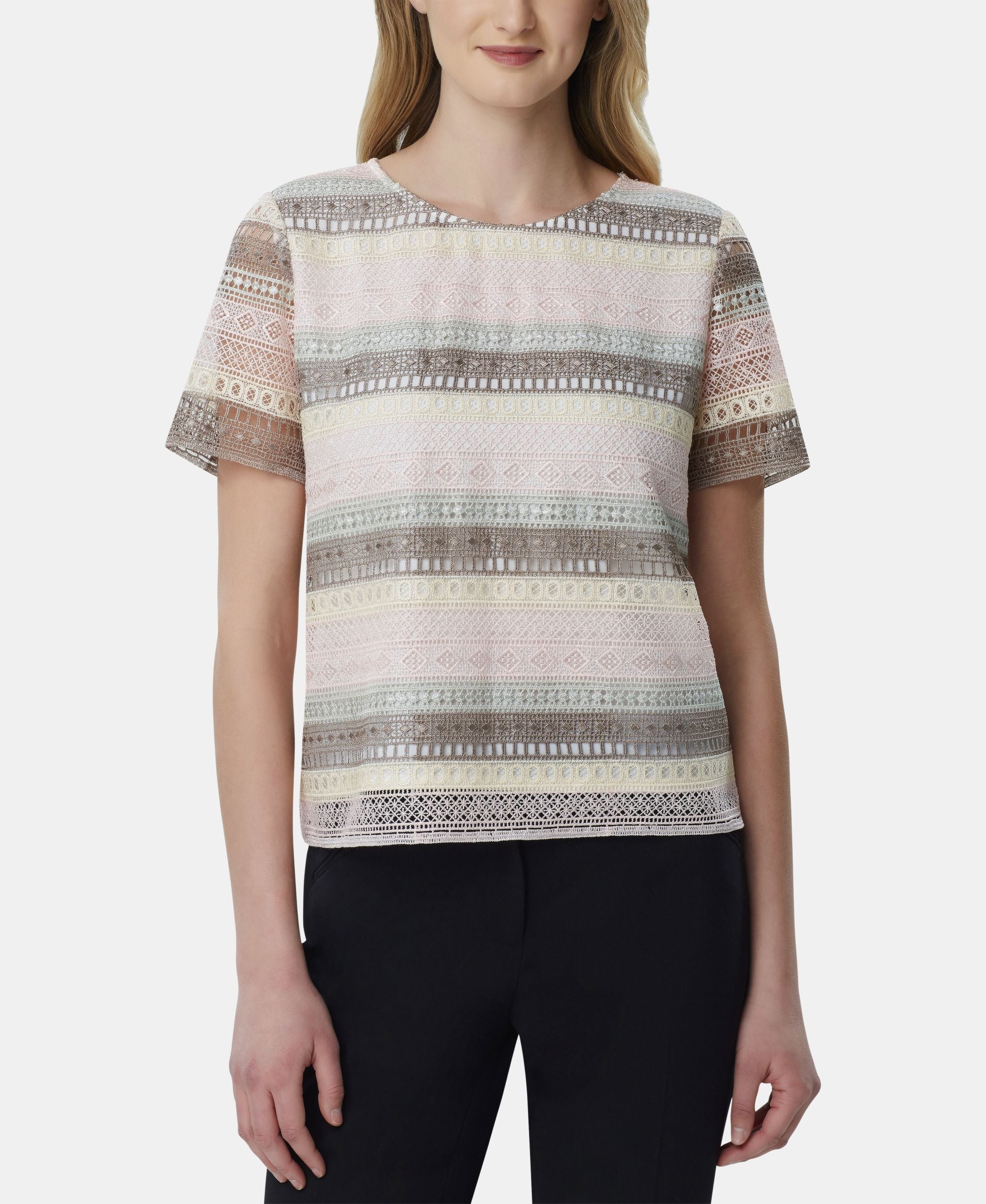 Striped Crocheted Top