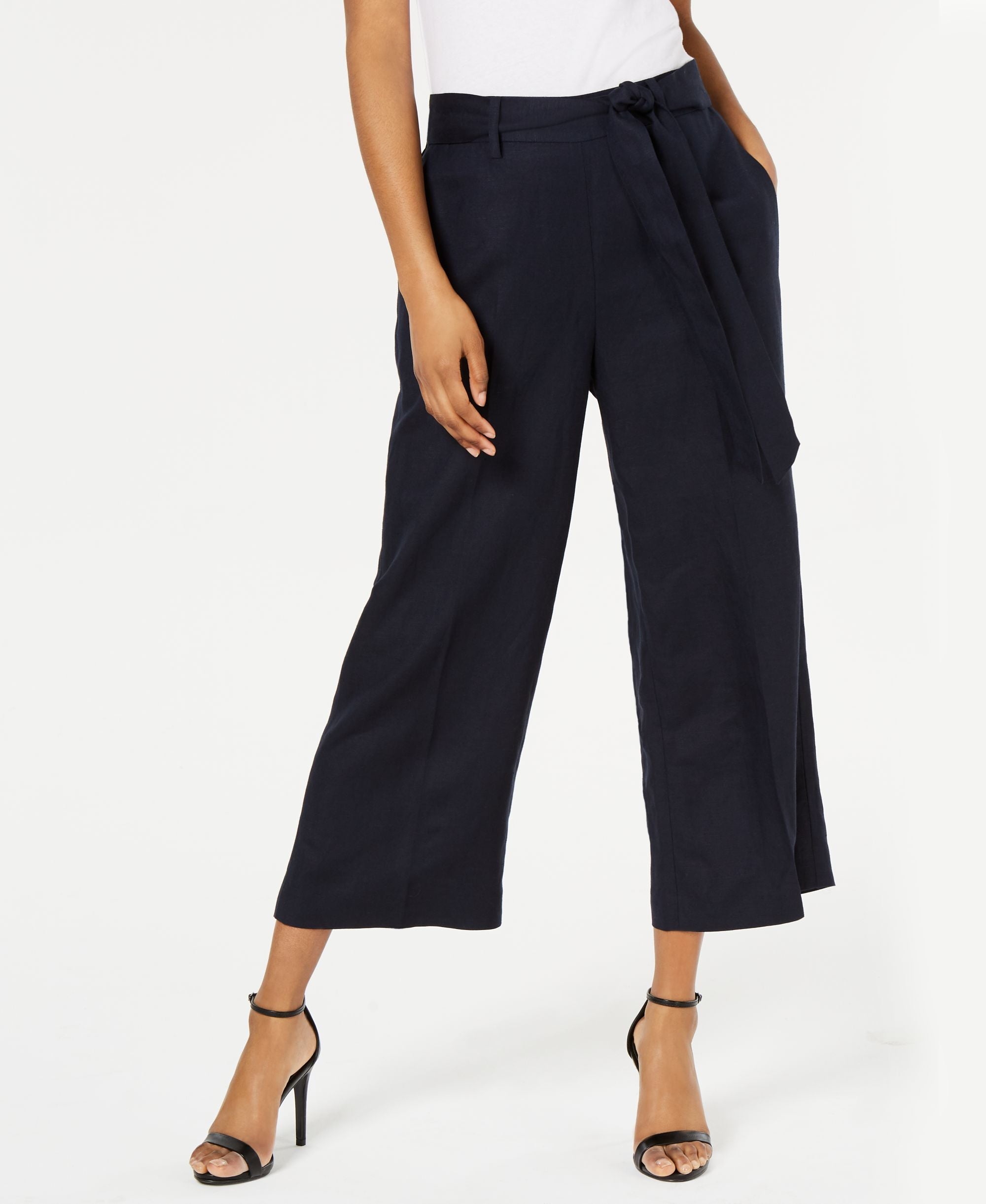 Cropped Wide-Leg Pants