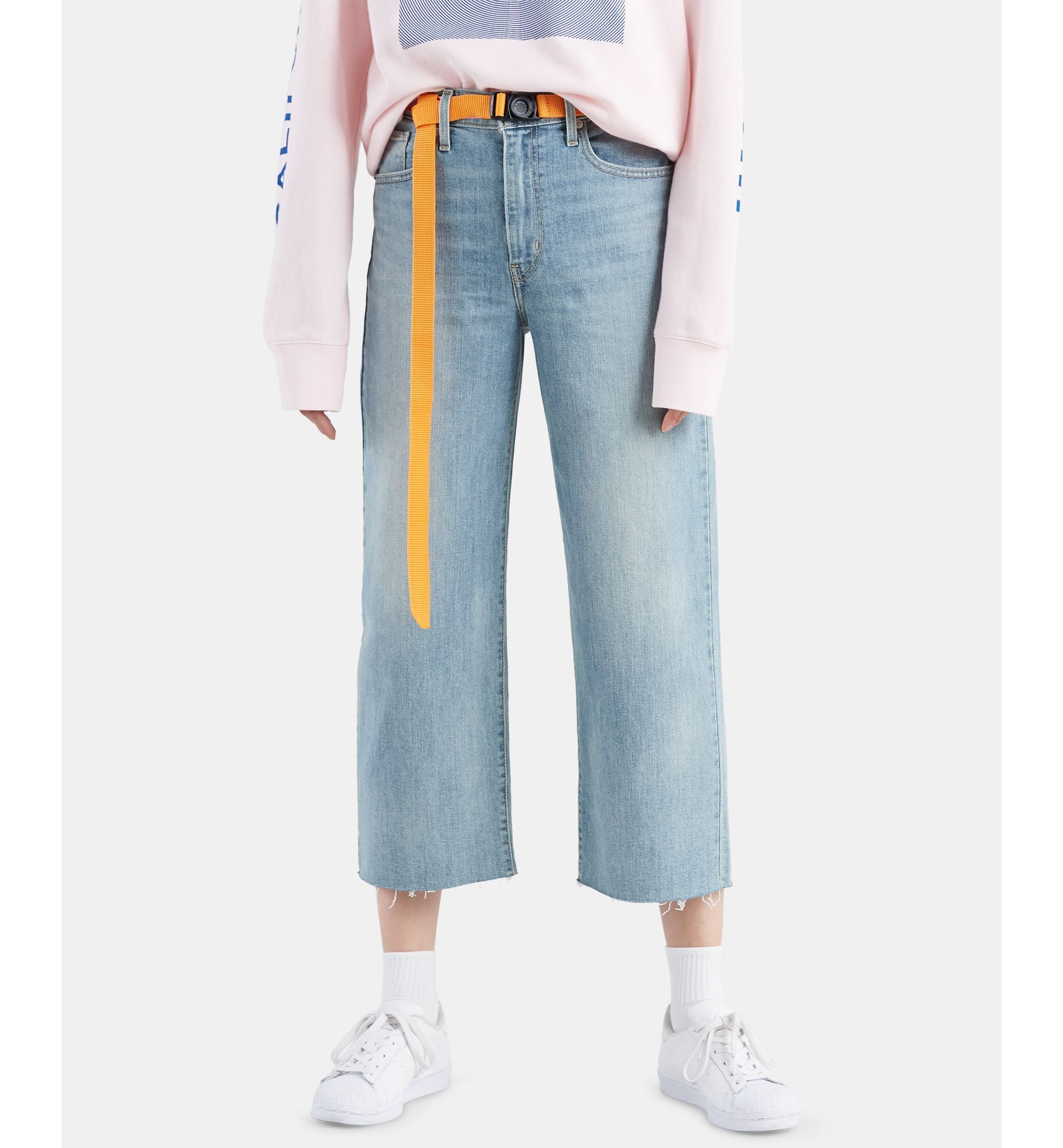 Levis Mile High Wide Leg Cropped Jeans