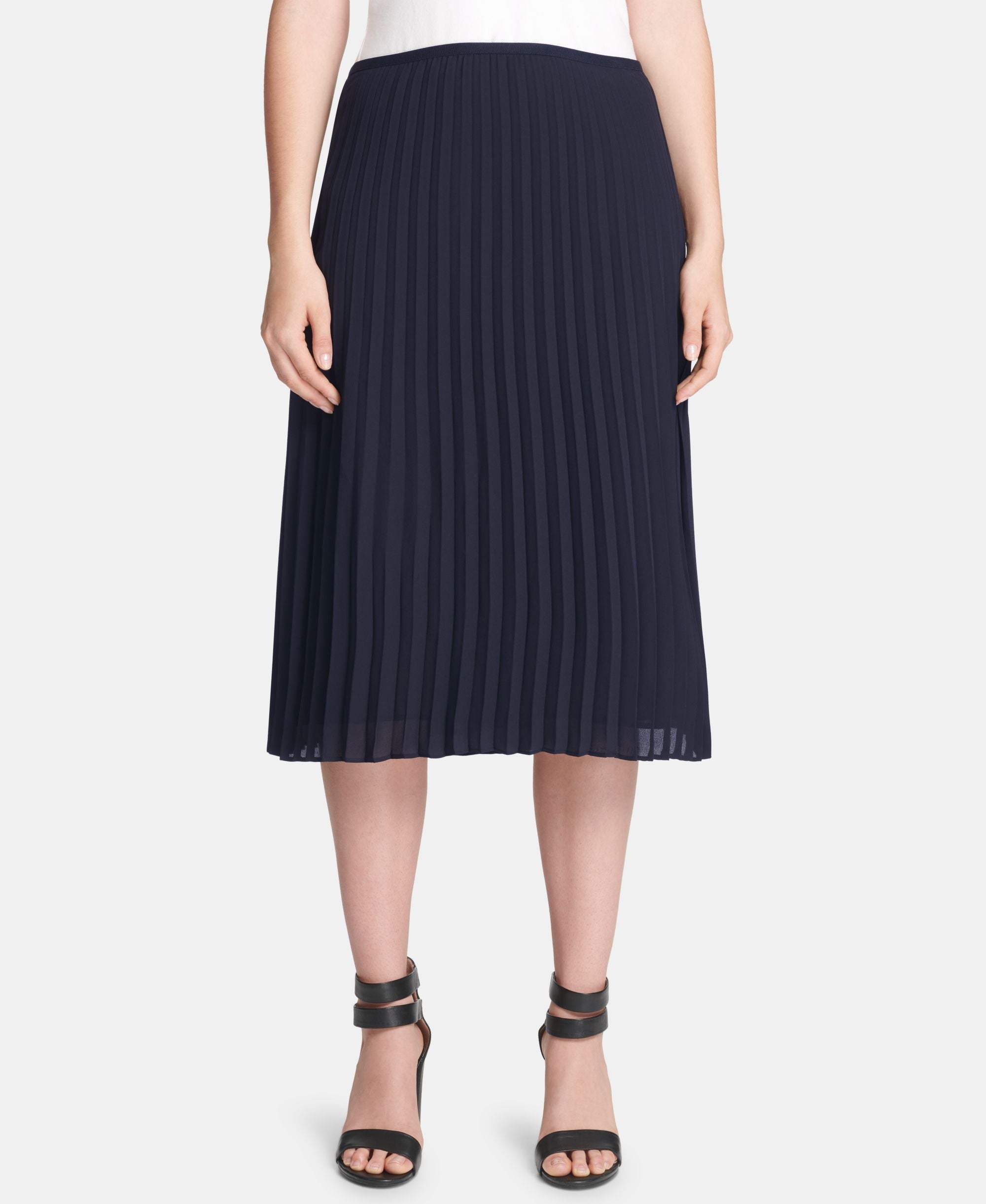 DKNY Pleated Midi Skirt