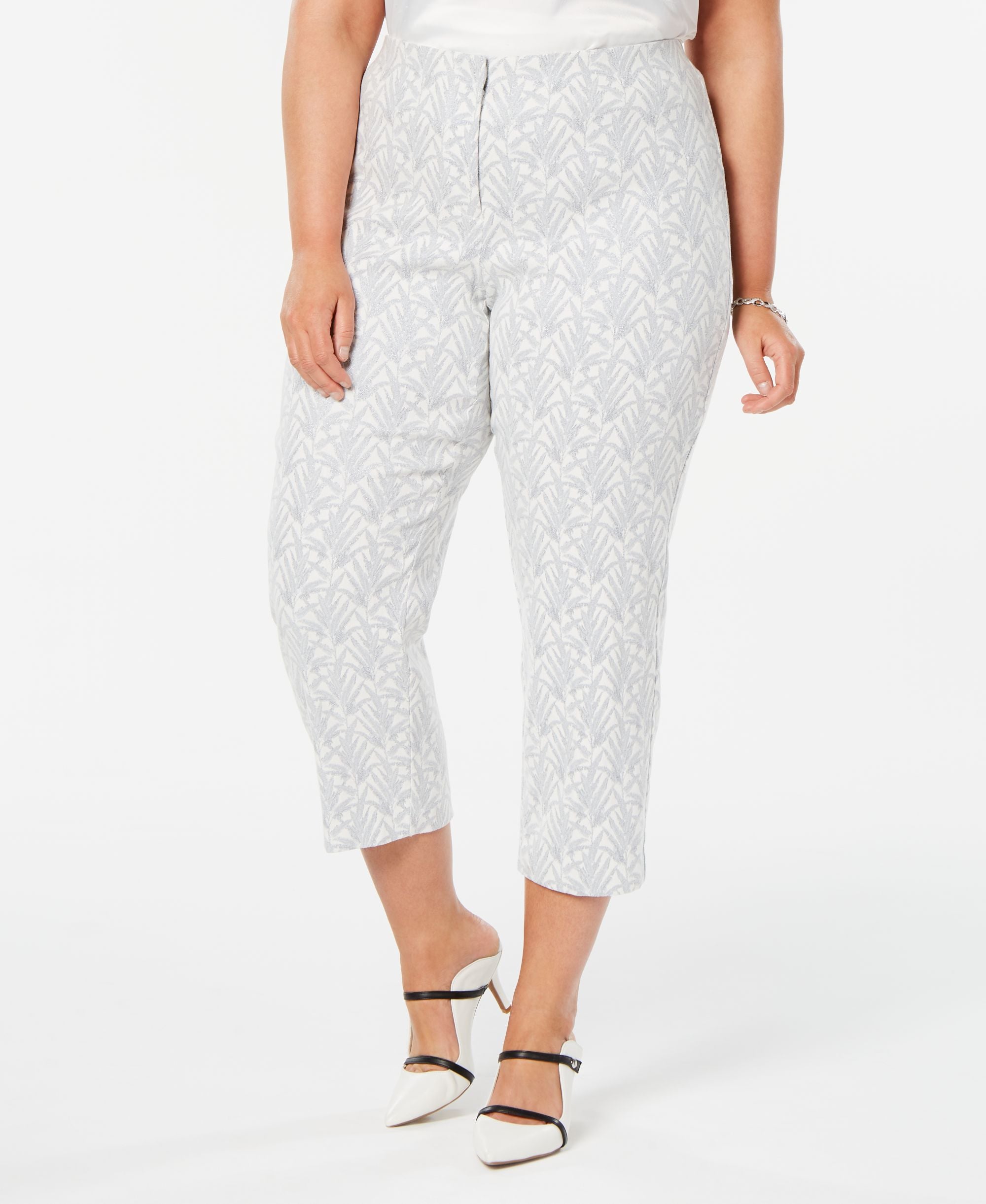 Alfani Plus Size Printed Skinny Capris