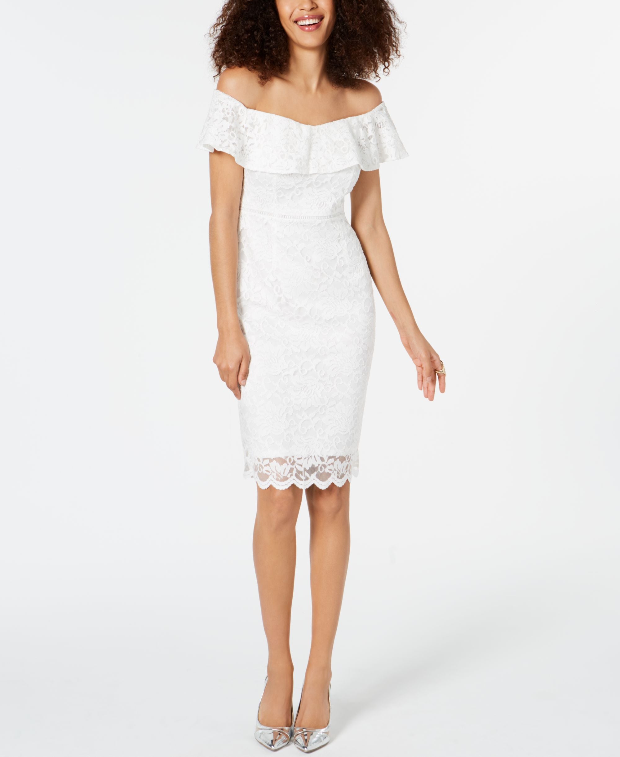 Off-The-Shoulder Lace Dress