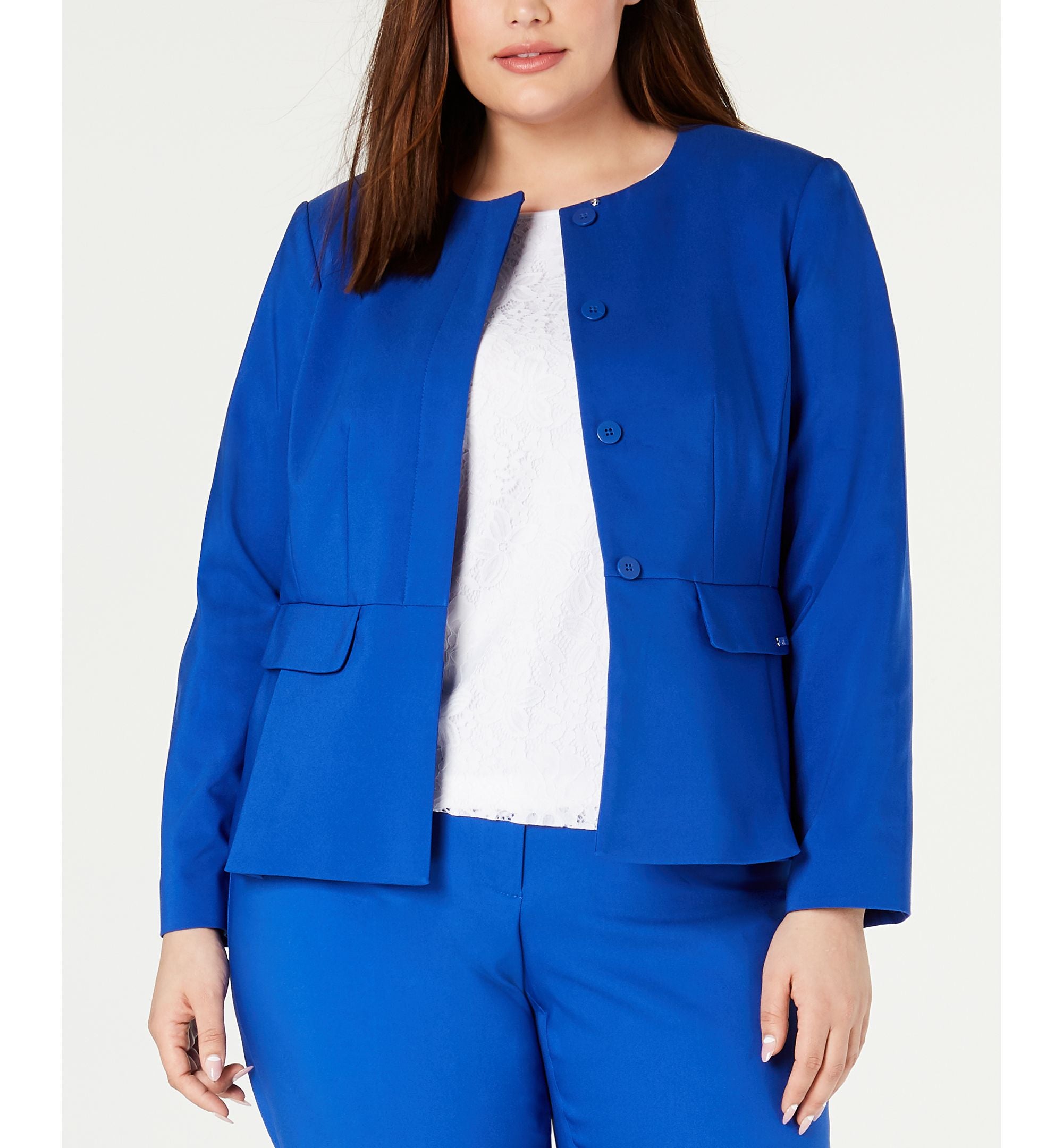 Calvin Klein Plus Size Peplum Jacket
