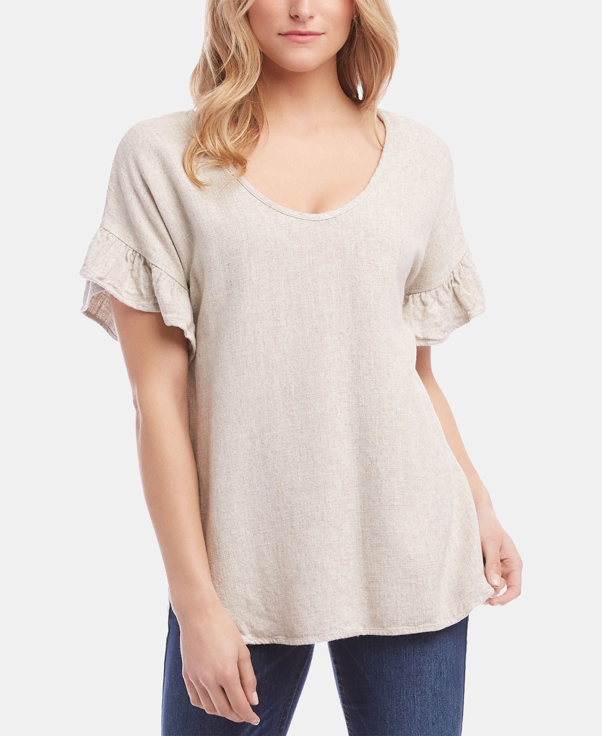 Karen Kane Ruffled Sleeve Top