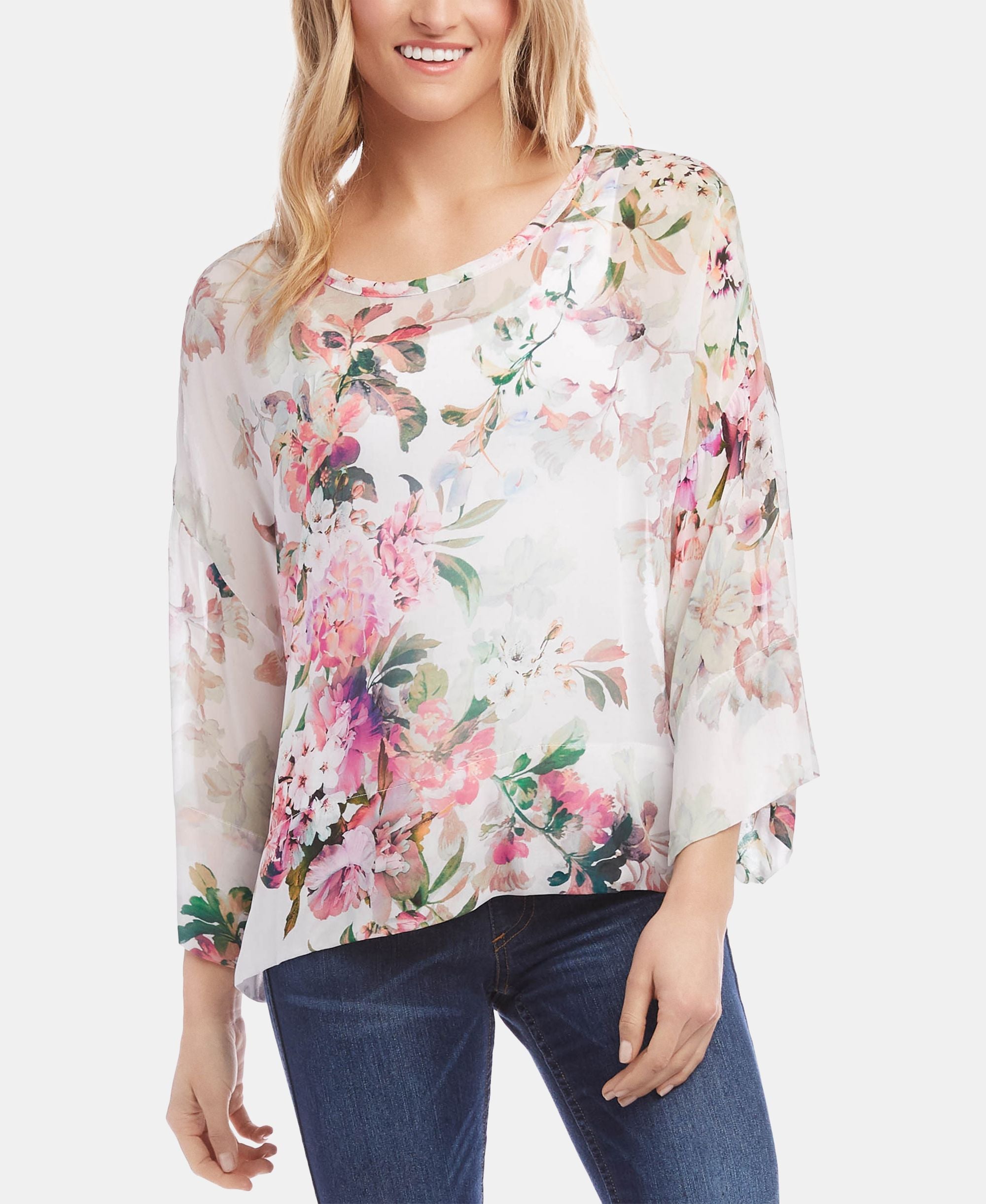 Karen Kane Printed Flare Sleeve Top